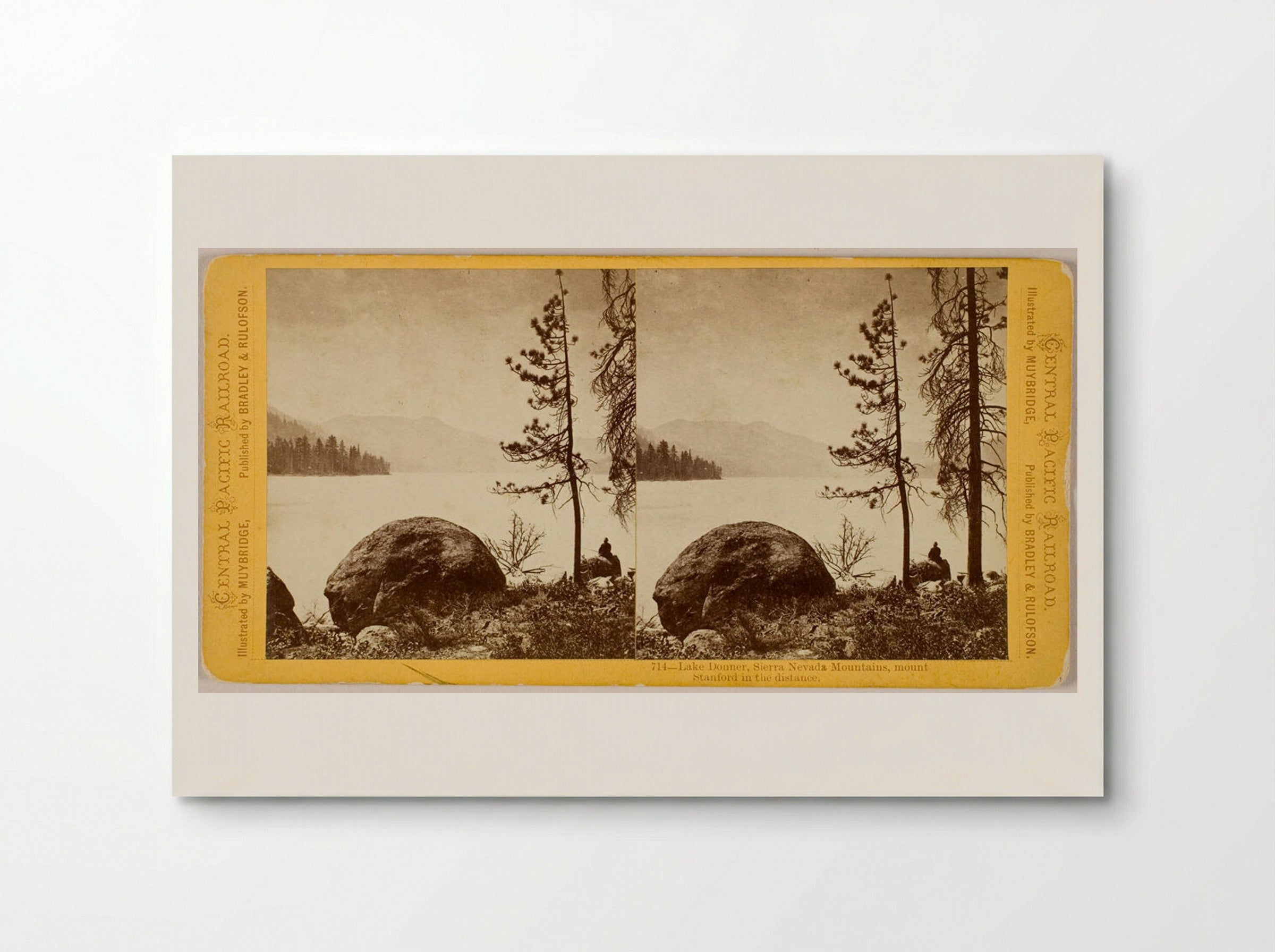 Lake Donner, Sierra Nevada Mountains, Mount Stanford in the distance - Eadweard Muybridge - Poster