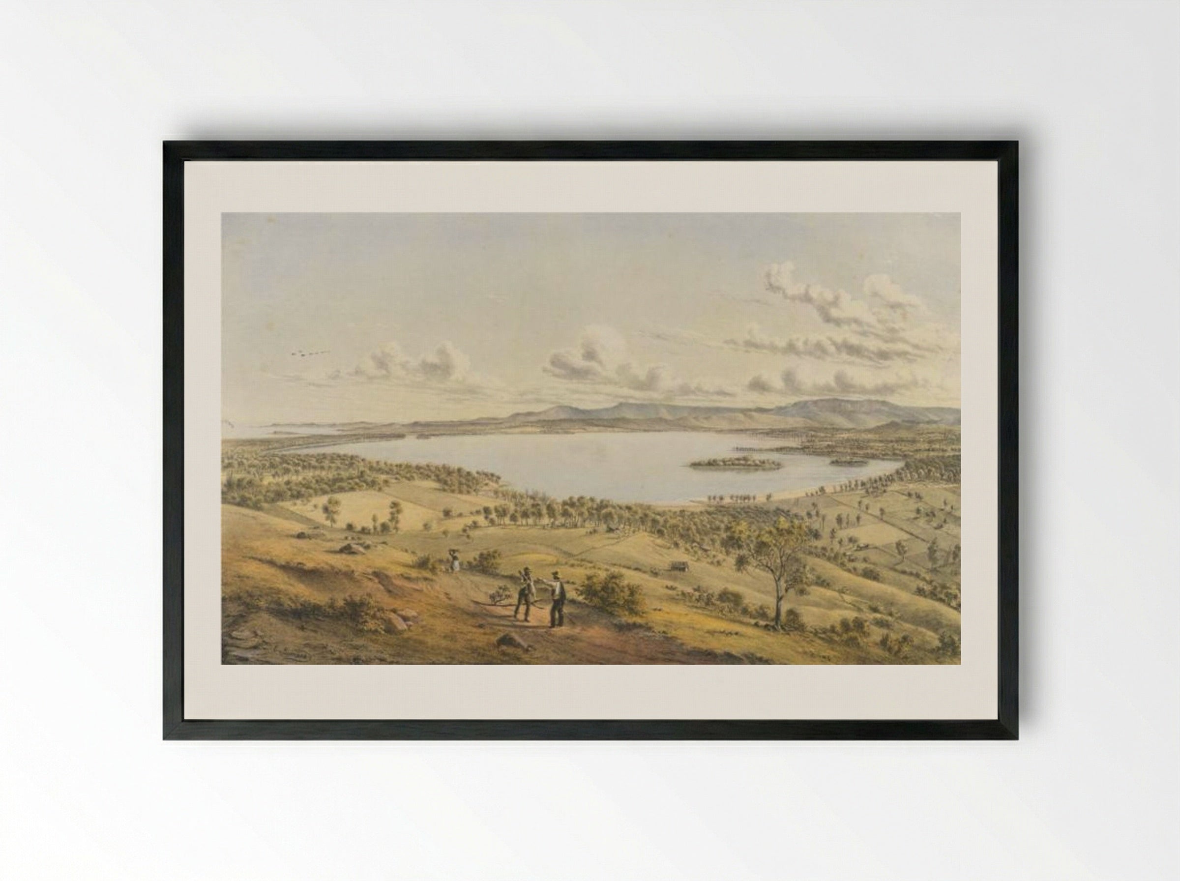 Lake Illawarra, N.S.W. - Eugene von Guerard - Framed Print Black