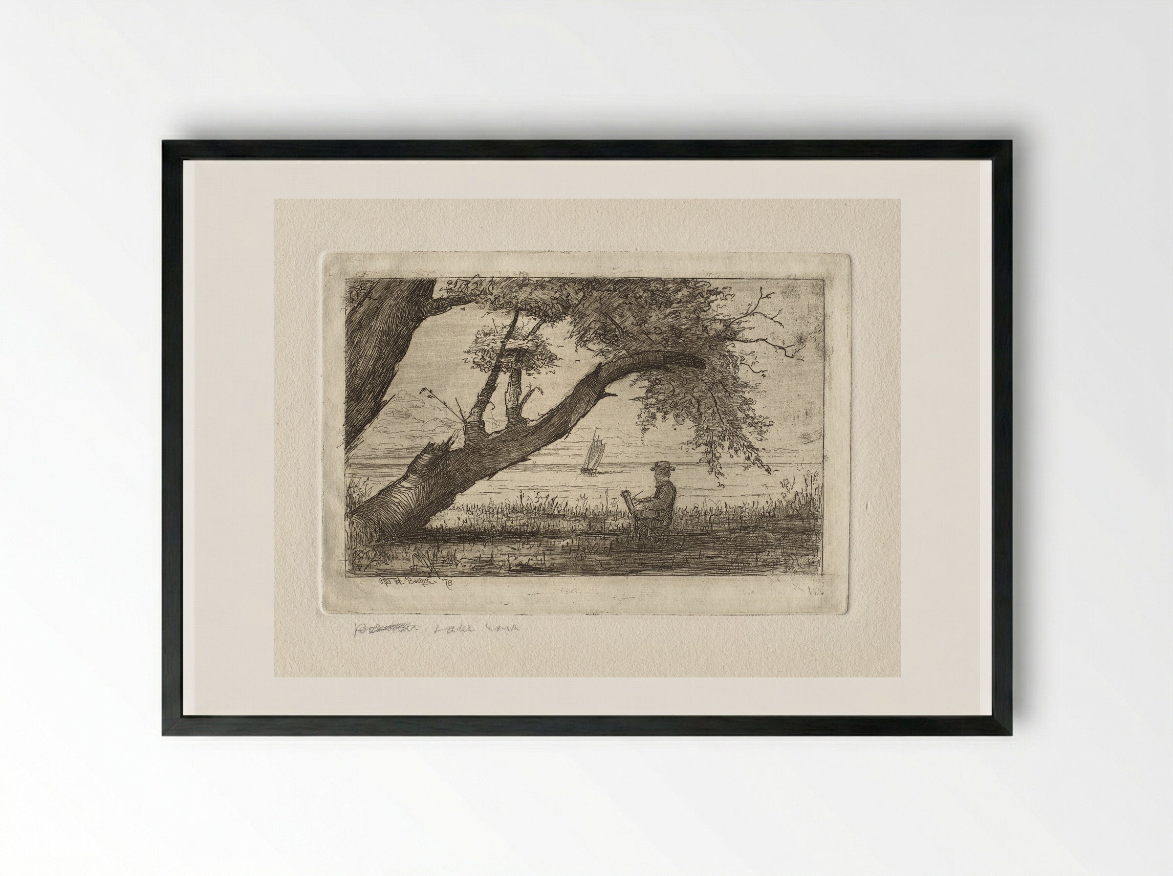 Lake Shore, Cleveland - Otto H. Bacher - Framed Print Black