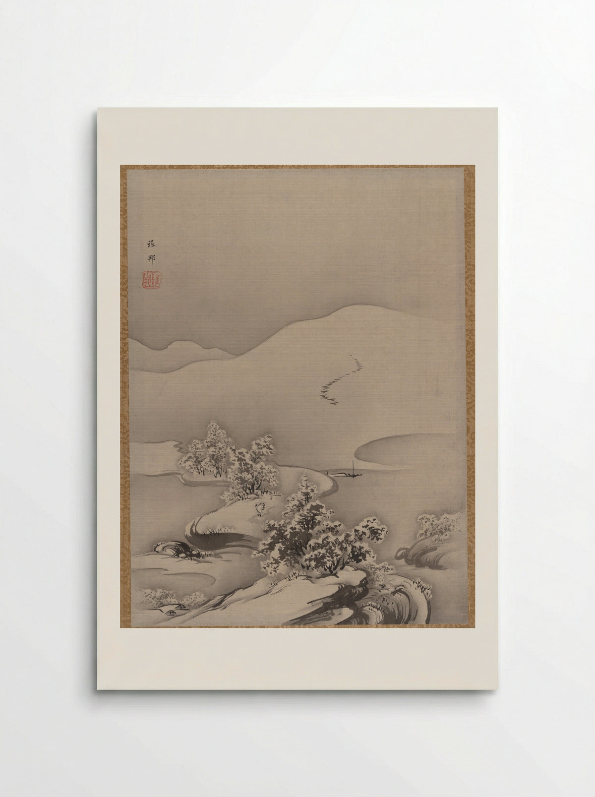 Lake and Causeway - Hashimoto Gahō - Poster