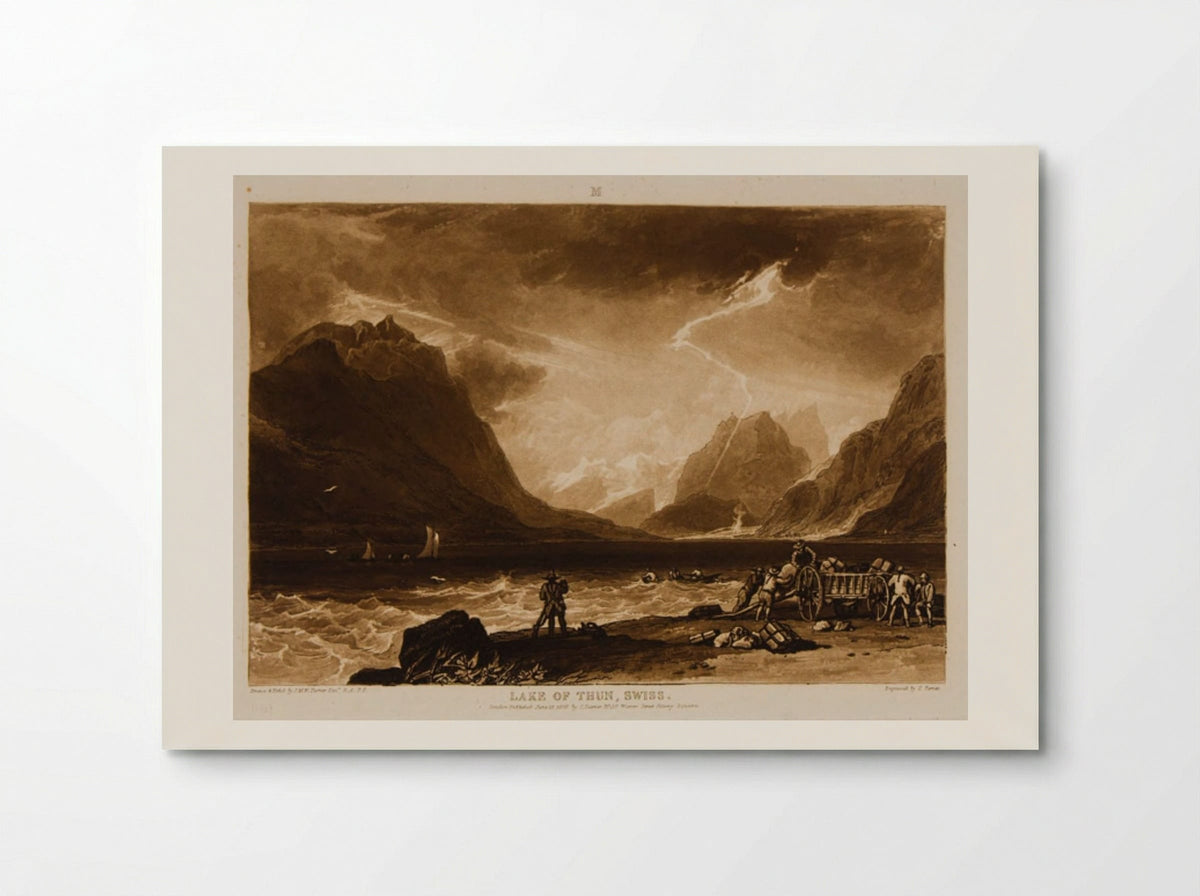 Lake of Thun, Swiss - Charles Turner - Poster