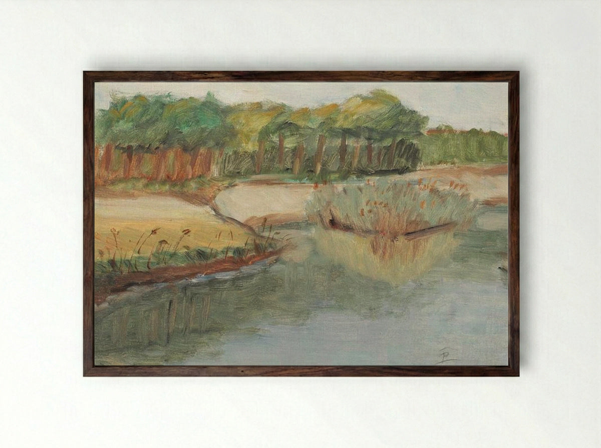 Lakeshore - Theodor Pallady - Framed Print Dark Wood