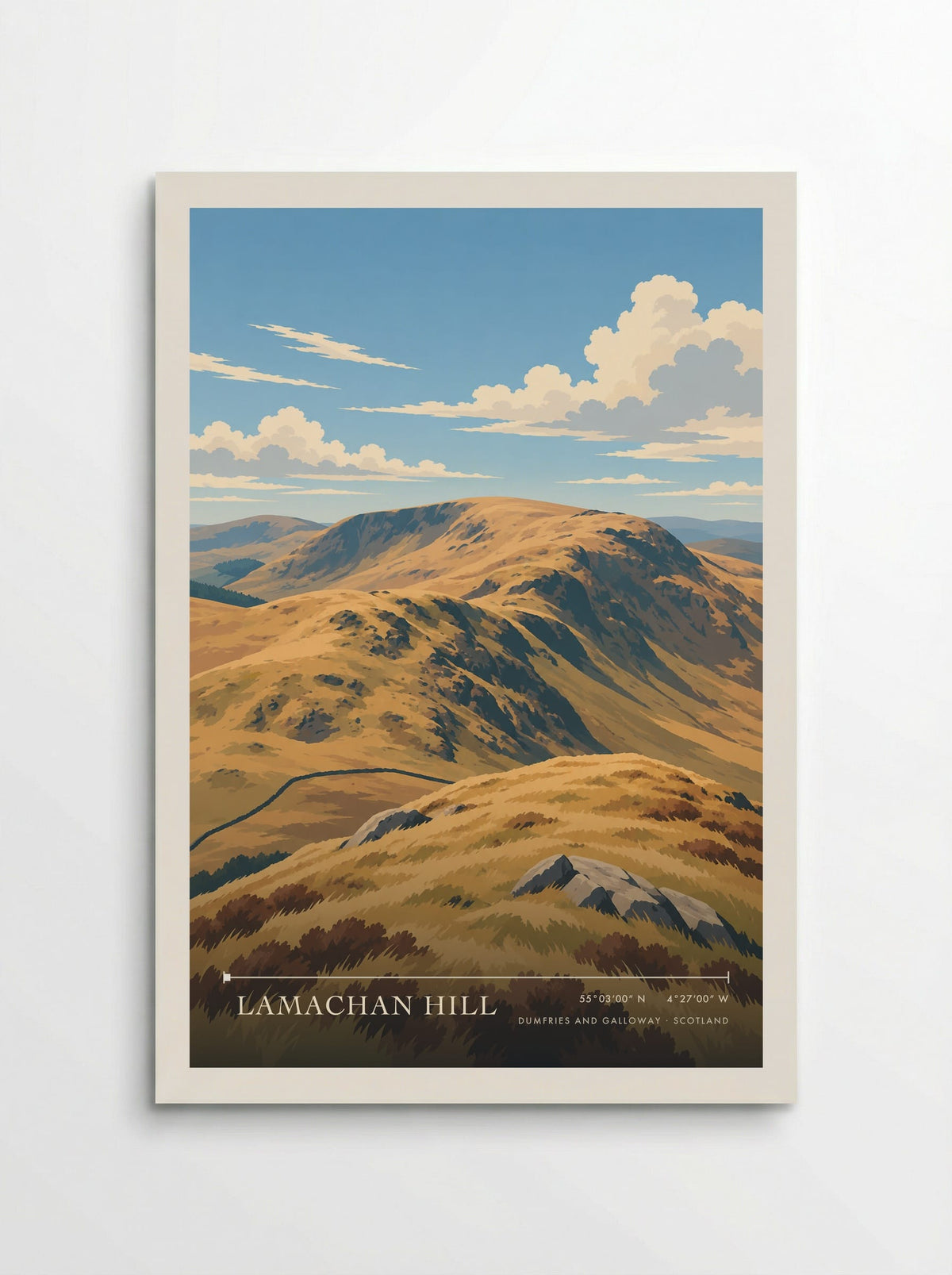 Lamachan Hill, Dumfries and Galloway | Travel Poster - Poster