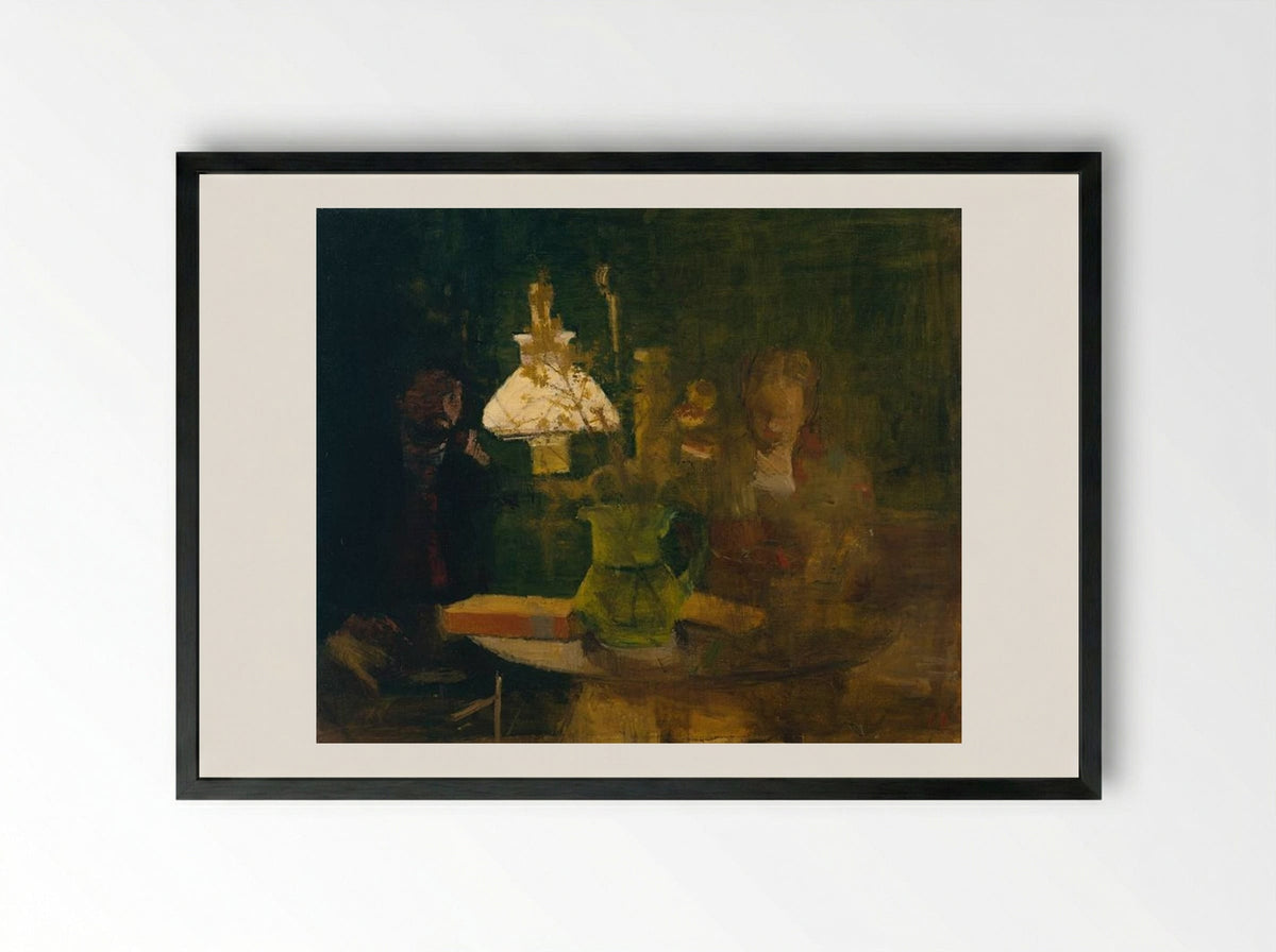 Lamplight - Victor Pasmore - Framed Print Black