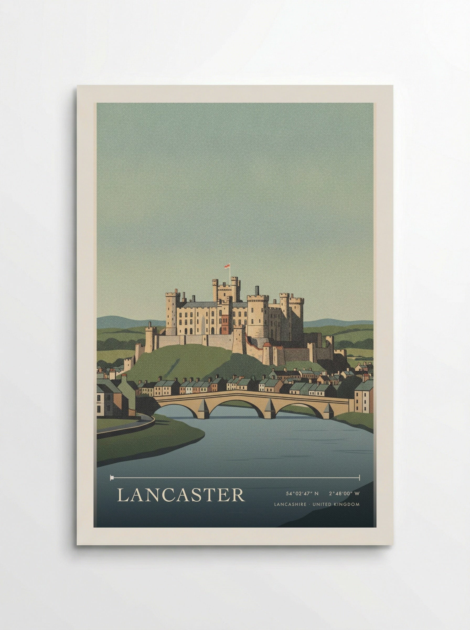 Lancaster Lancashire United Kingdom Travel Poster - Poster