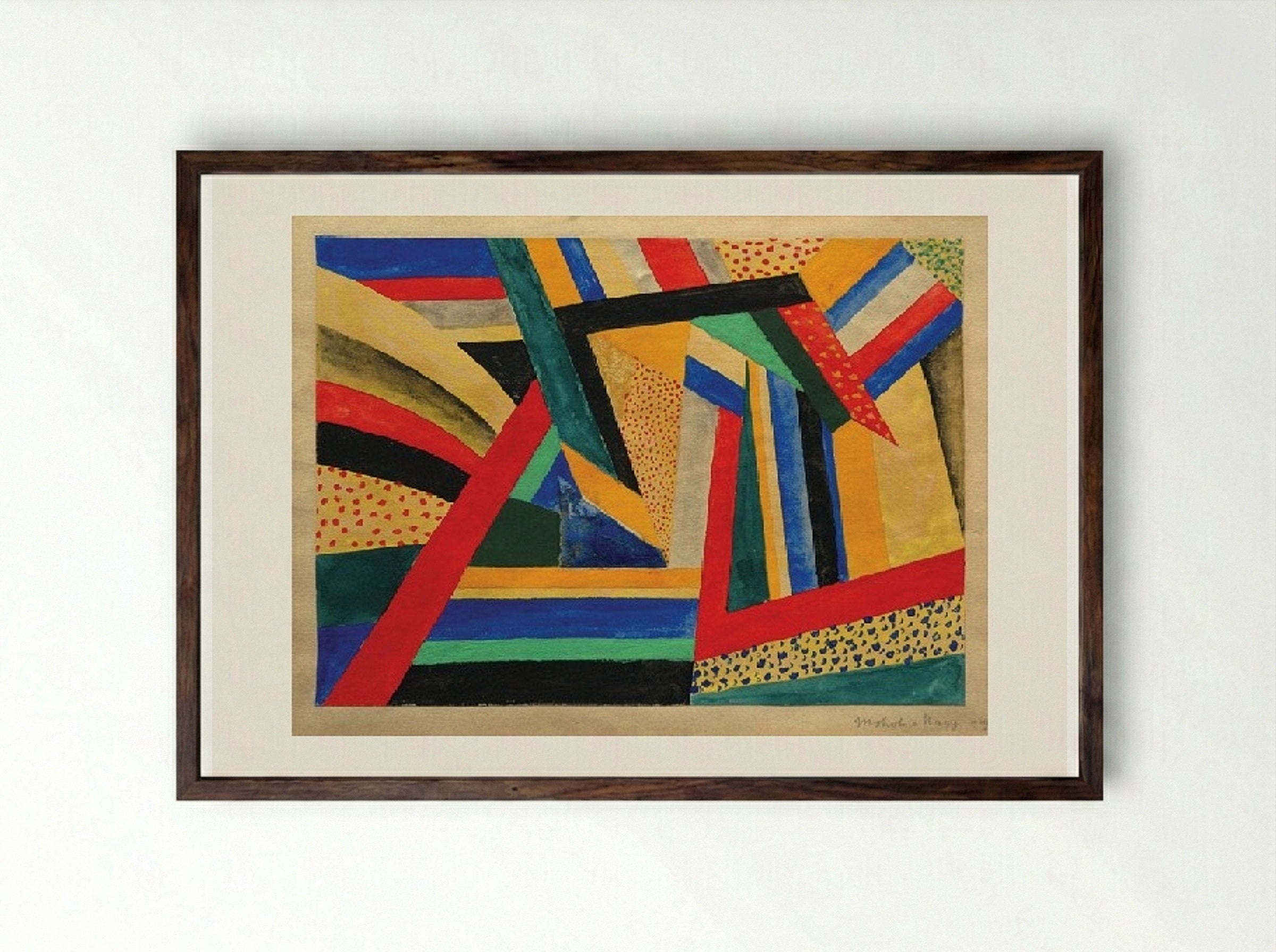 Lands - László Moholy-Nagy - Framed Print Dark Wood