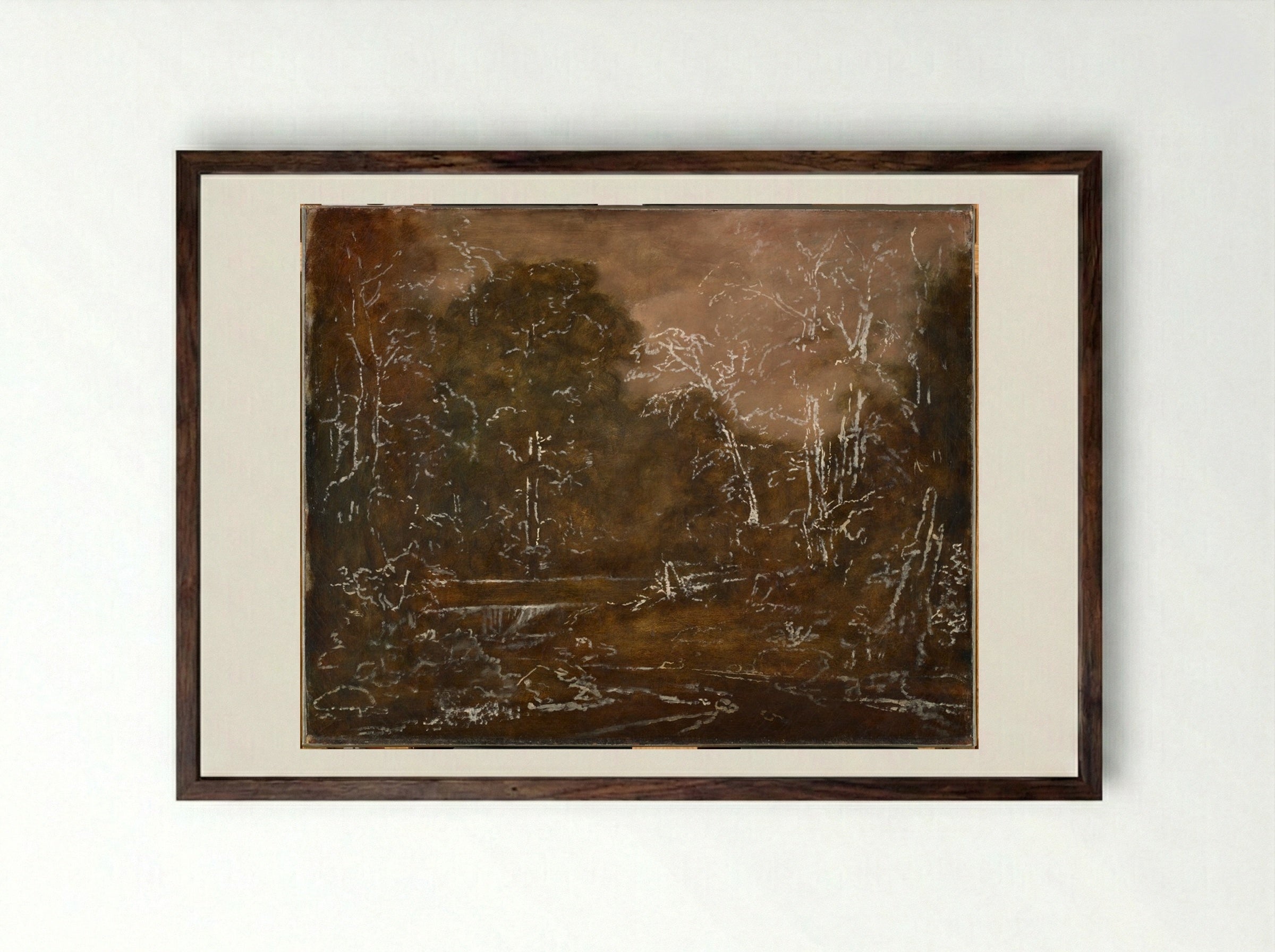 Landscape Composition - Washington Allston - Framed Print Dark Wood