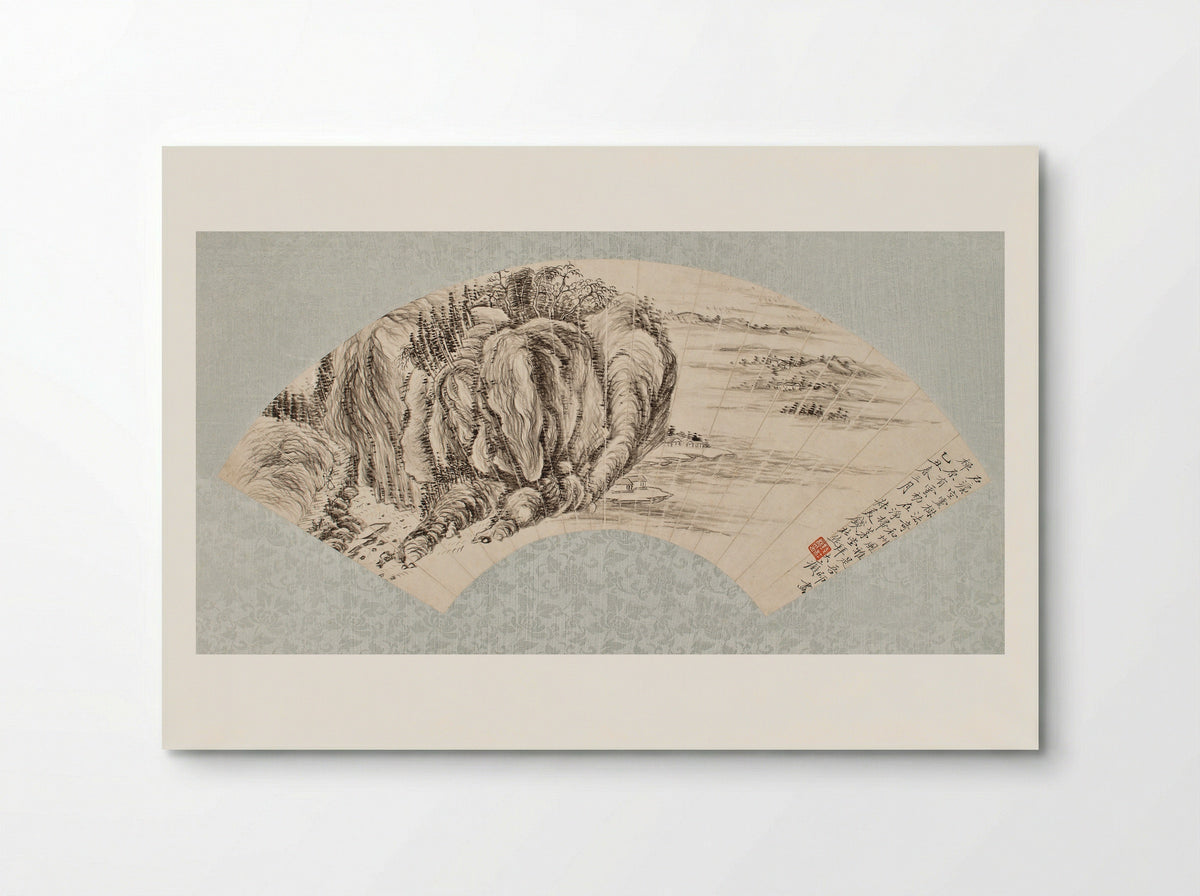 Landscape (Fan Painting) - Qian Du - Poster