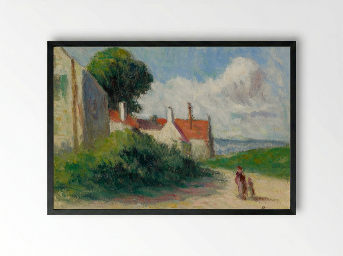 Landscape In Asquin-sous-Vézelay - Maximilien Luce - Framed Print Black