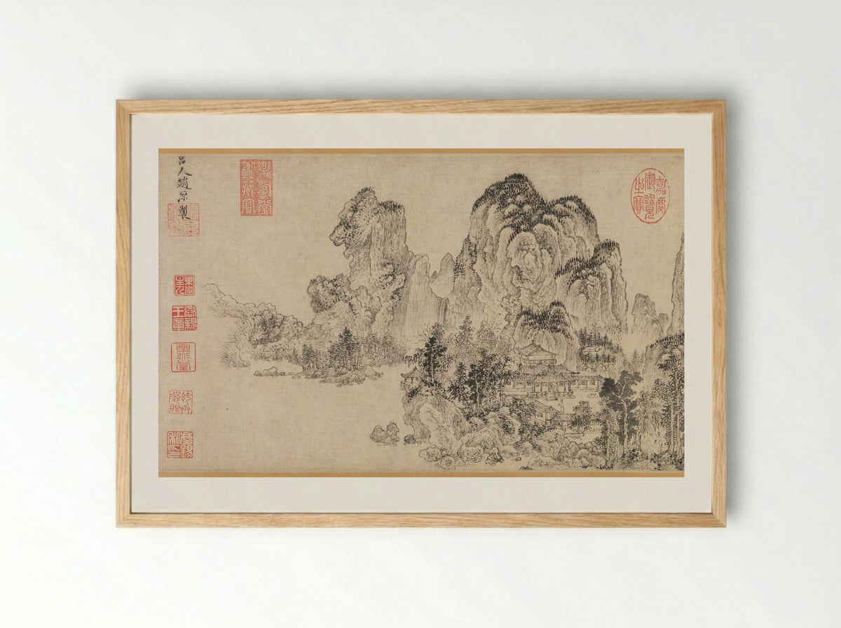 Landscape (Ink on Paper) - Zhao Yuan - Framed Print Wood