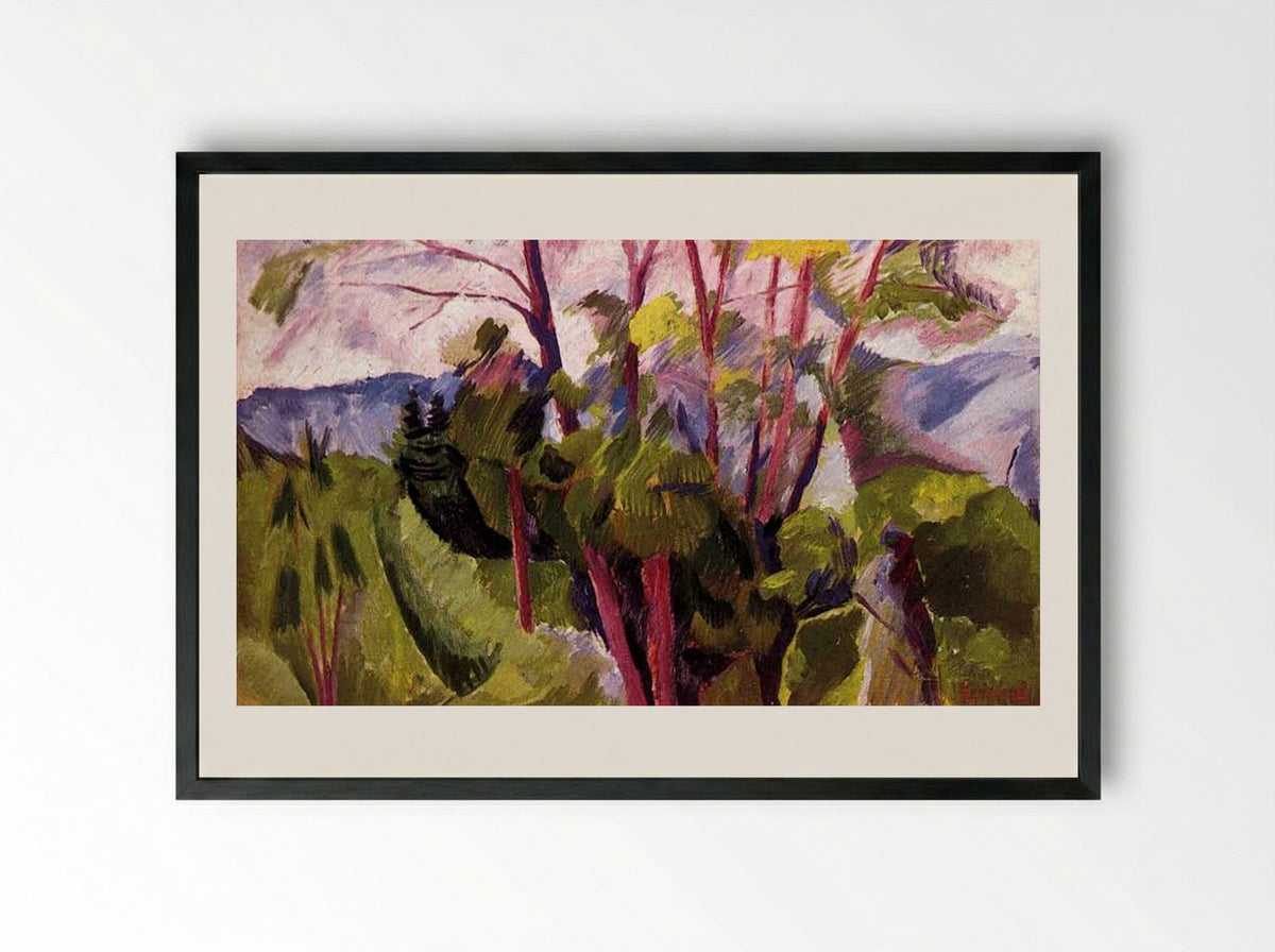 Landscape (Mountains) - Umberto Boccioni - Framed Print Black