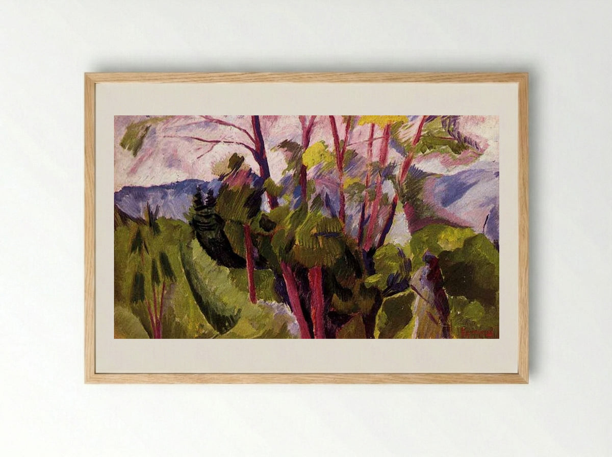 Landscape (Mountains) - Umberto Boccioni - Framed Print Wood