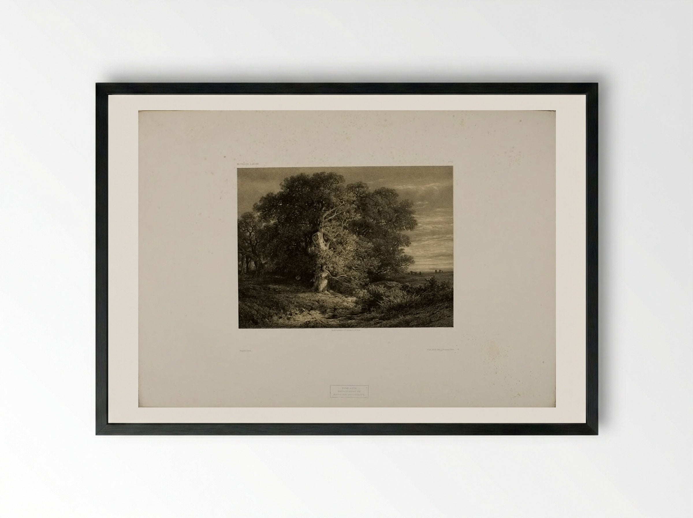 Landscape No. 43 - Alexandre Calame - Framed Print Black