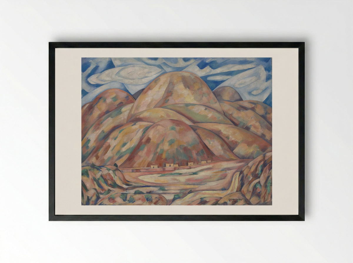 Landscape No. 3, Cash Entry Mines, New Mexico - Marsden Hartley - Framed Print Black