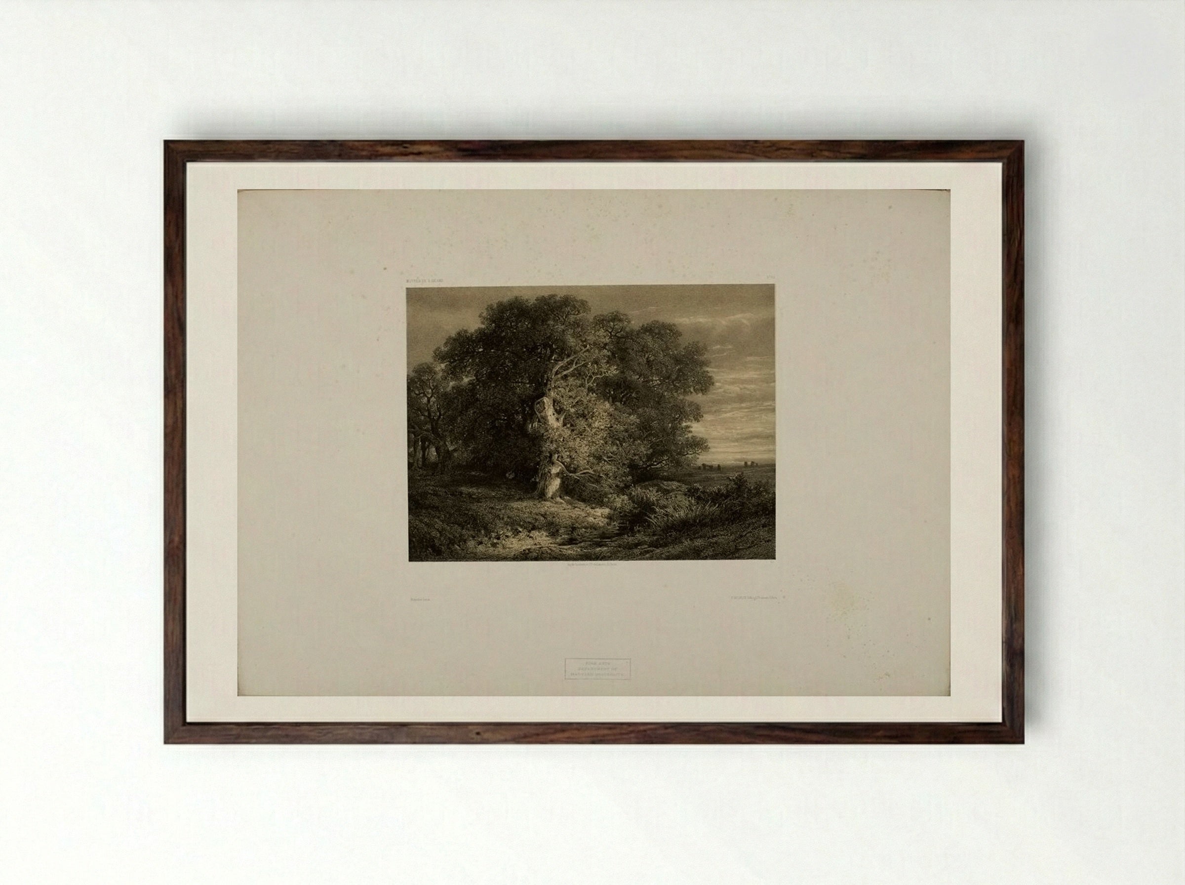 Landscape No. 43 - Alexandre Calame - Framed Print Dark Wood