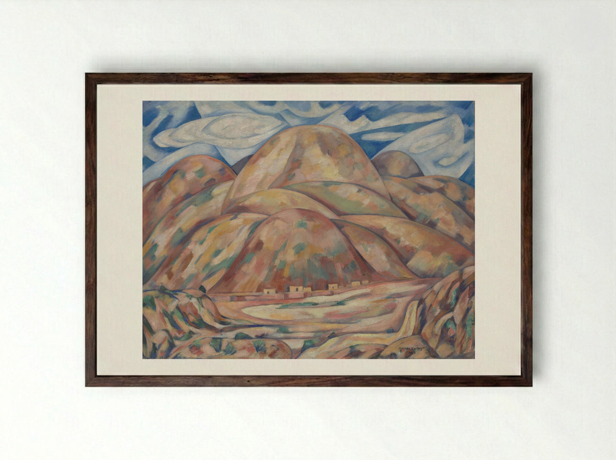 Landscape No. 3, Cash Entry Mines, New Mexico - Marsden Hartley - Framed Print Dark Wood