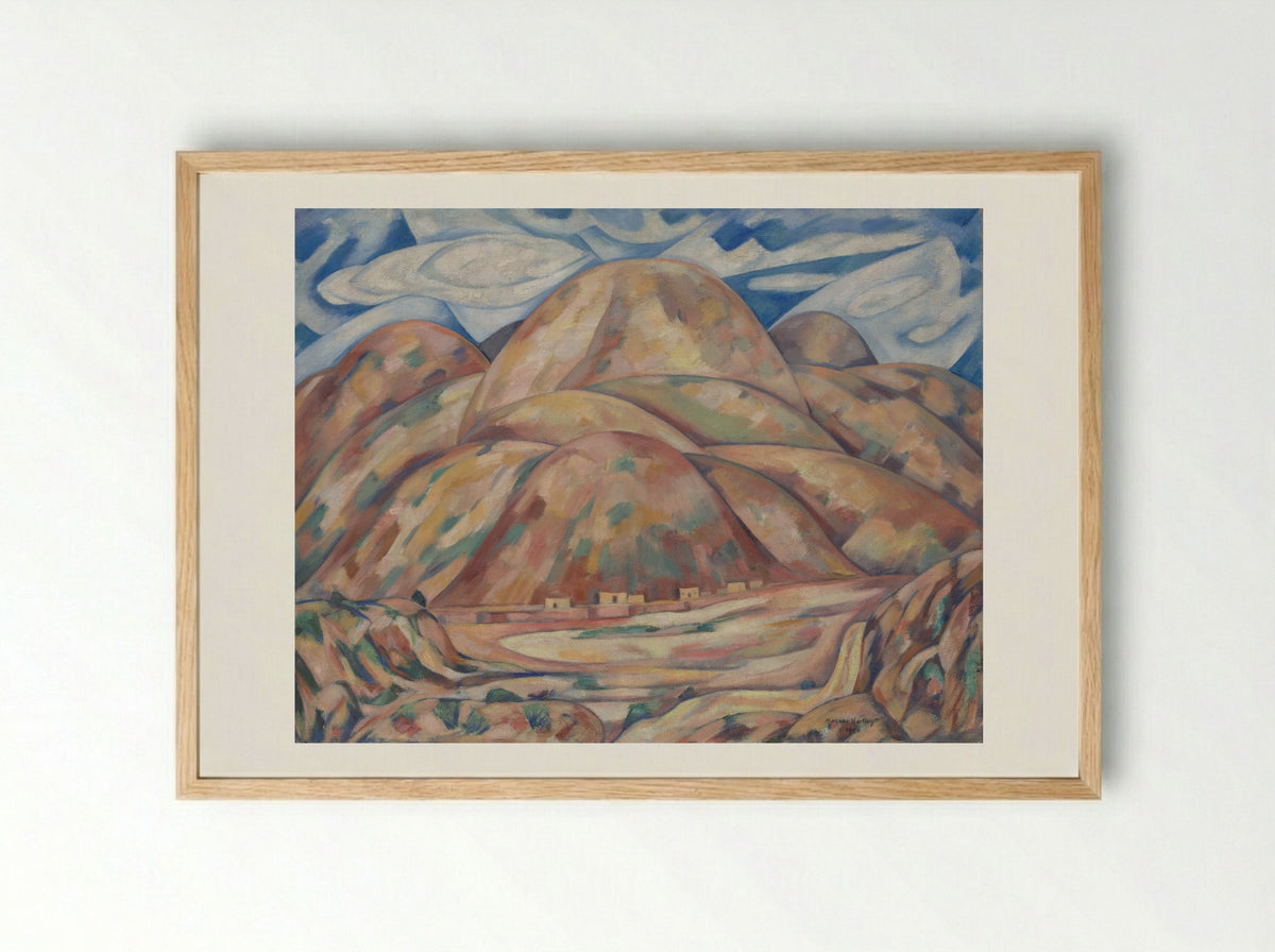 Landscape No. 3, Cash Entry Mines, New Mexico - Marsden Hartley - Framed Print Wood