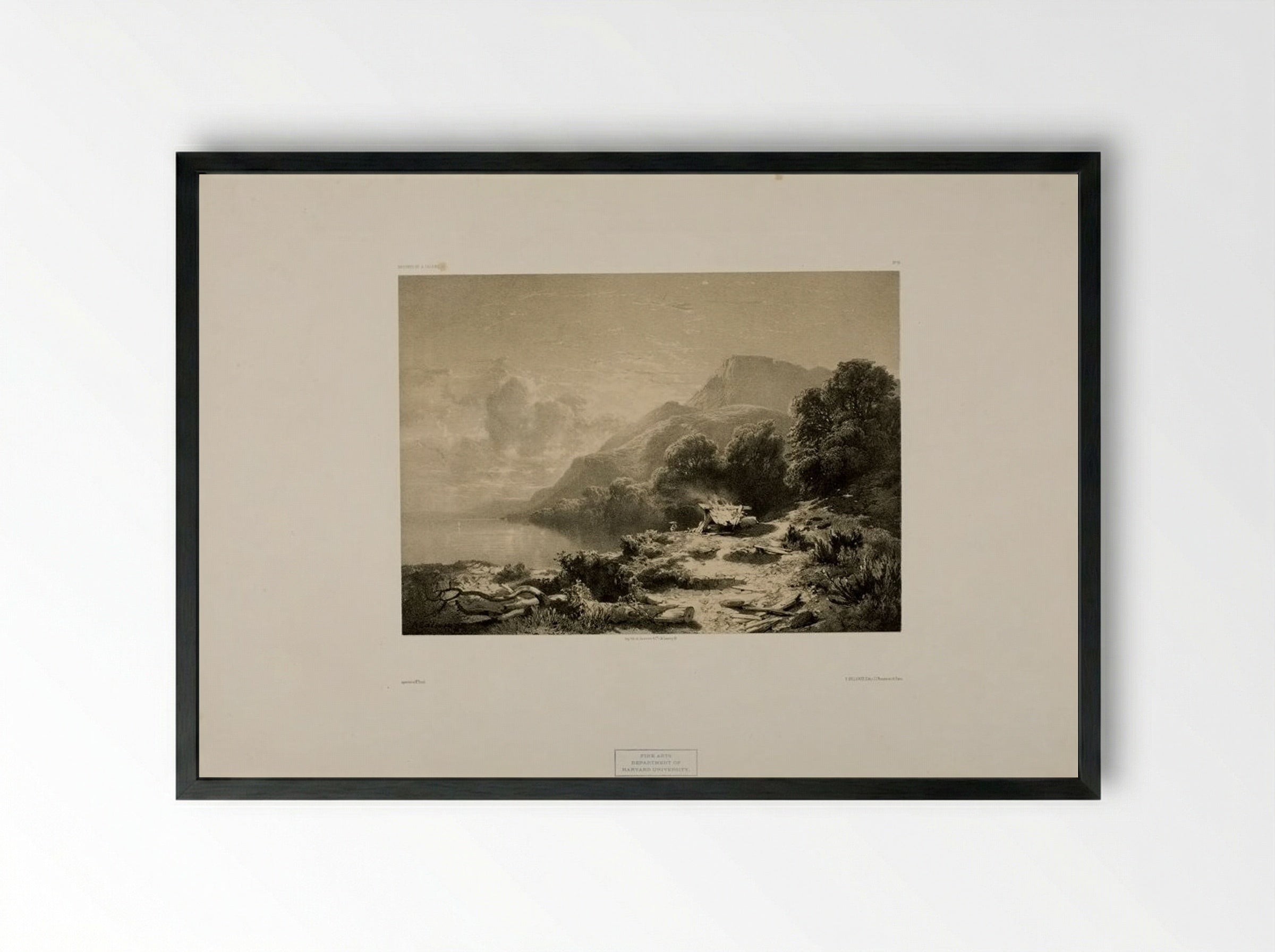 Landscape Number 13 - Alexandre Calame - Framed Print Black