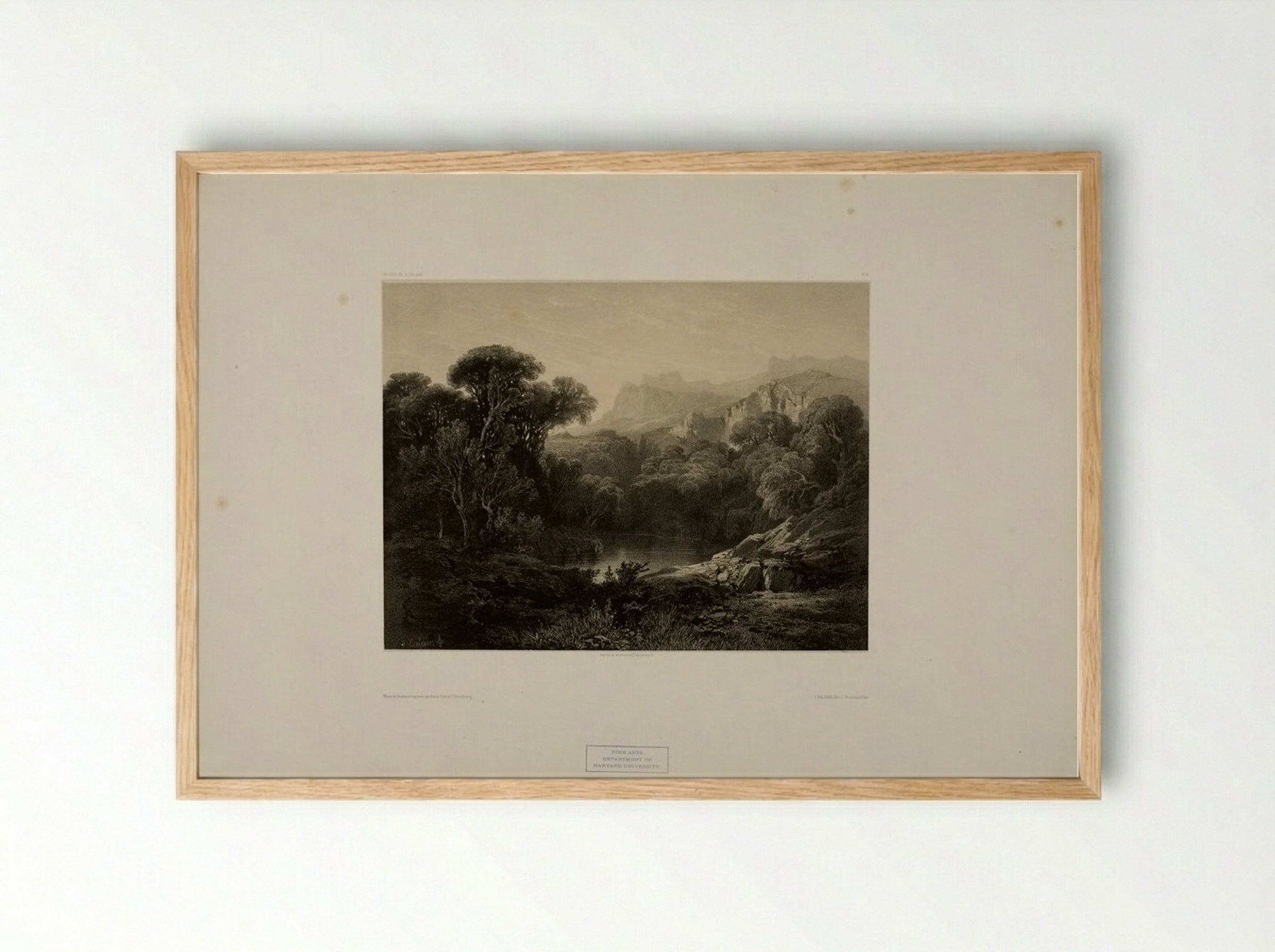 Landscape Number 14 - Alexandre Calame - Framed Print Wood