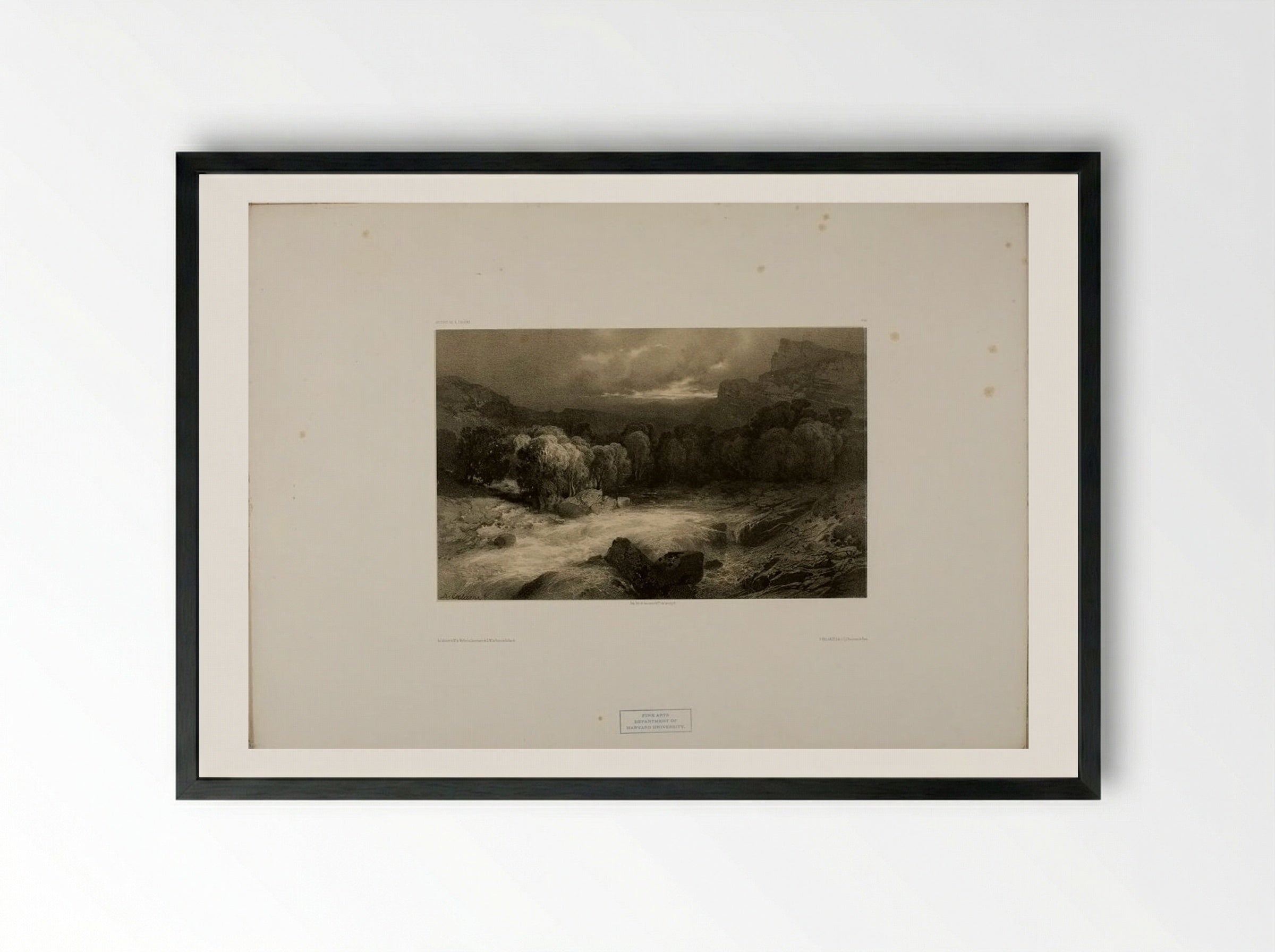 Landscape Number 20 - Alexandre Calame - Framed Print Black
