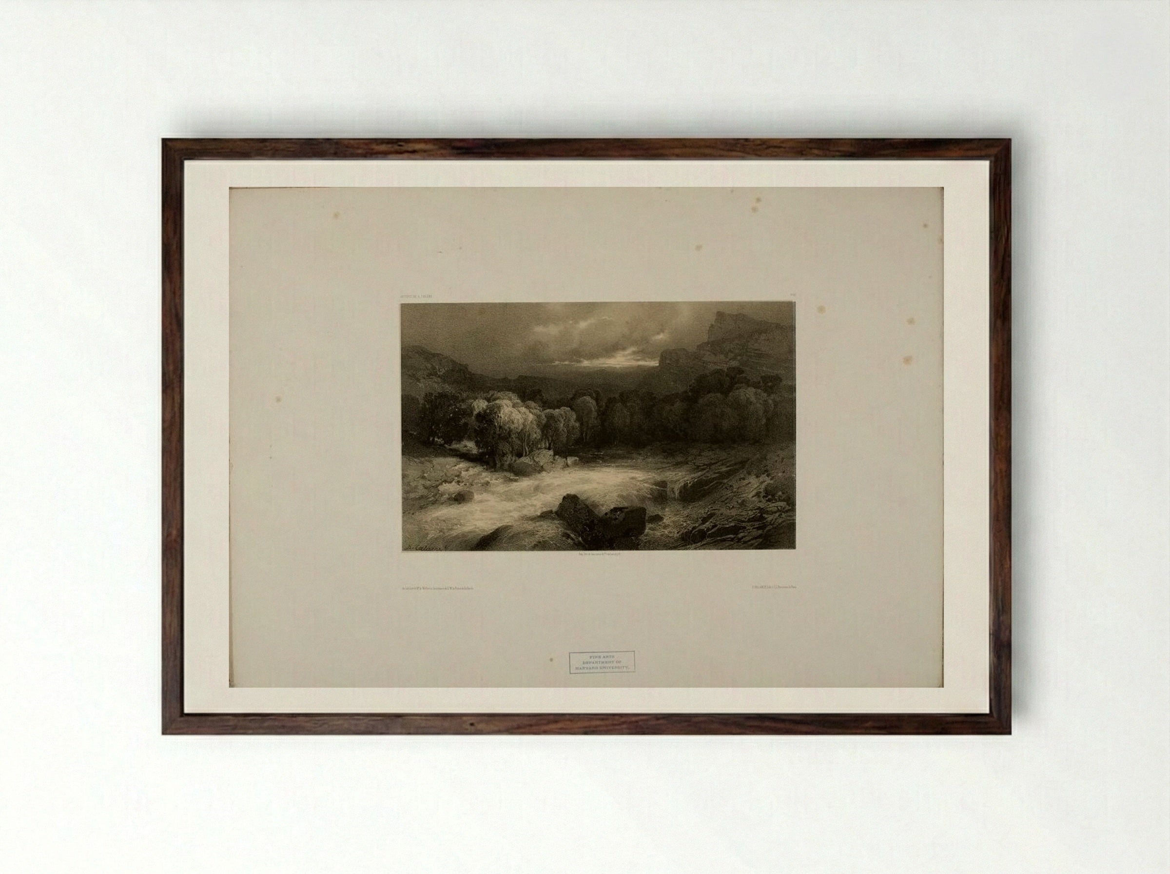 Landscape Number 20 - Alexandre Calame - Framed Print Dark Wood