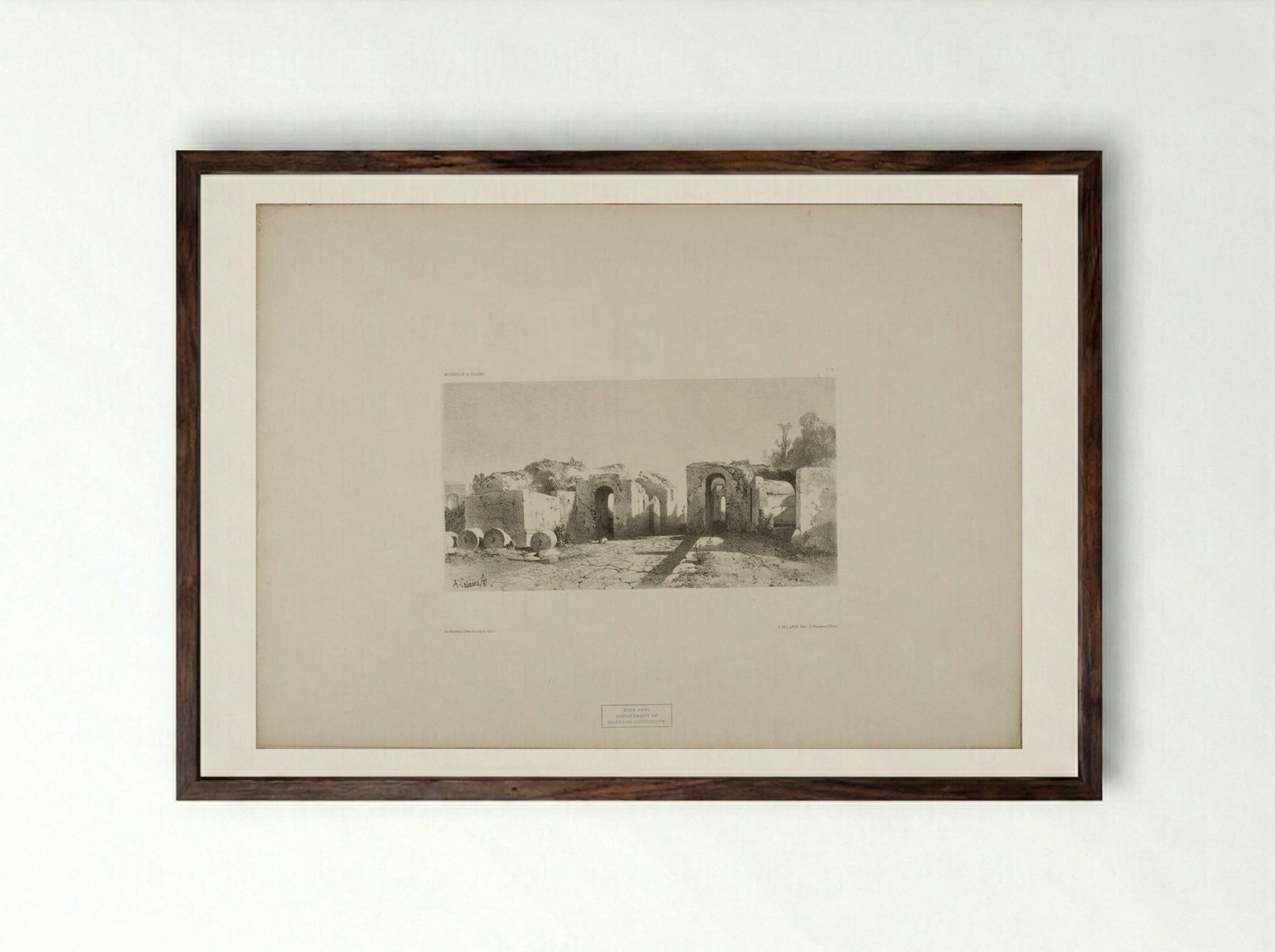 Landscape Number 26 - Alexandre Calame - Framed Print Dark Wood