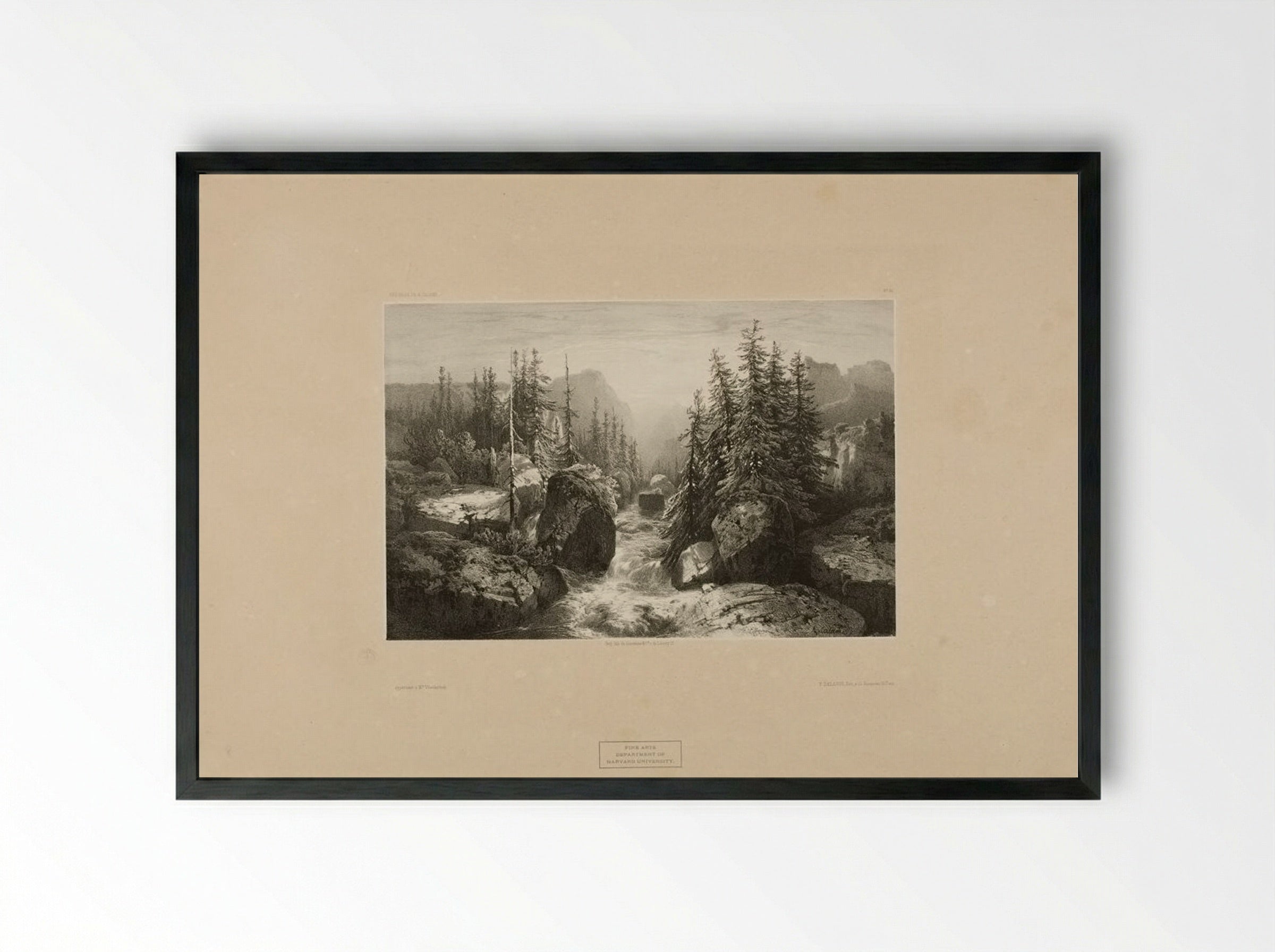 Landscape Number 29 - Alexandre Calame - Framed Print Black