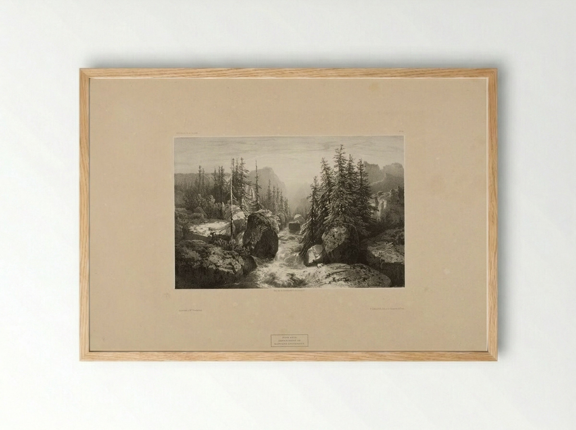 Landscape Number 29 - Alexandre Calame - Framed Print Wood
