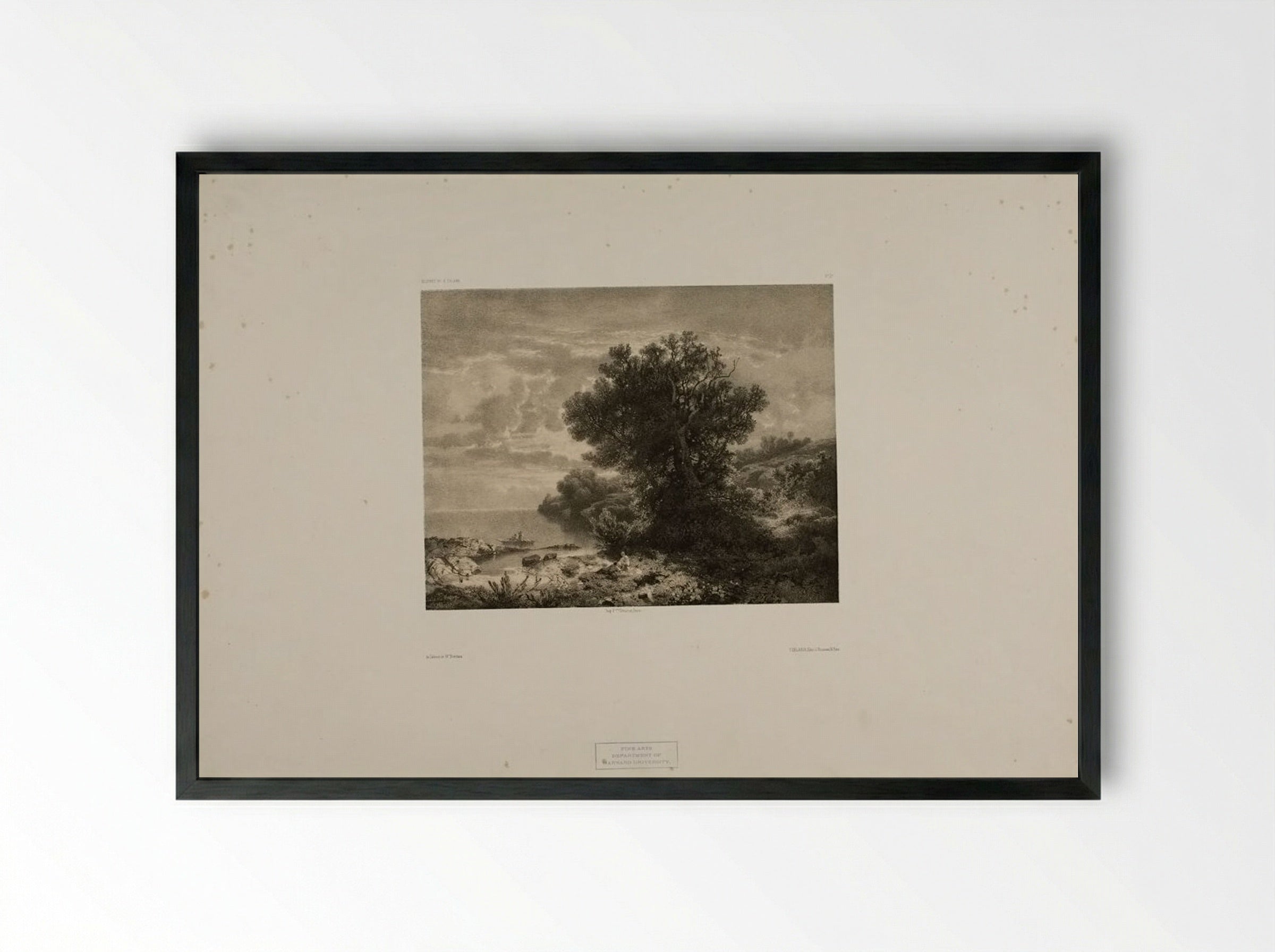 Landscape Number 30 - Alexandre Calame - Framed Print Black
