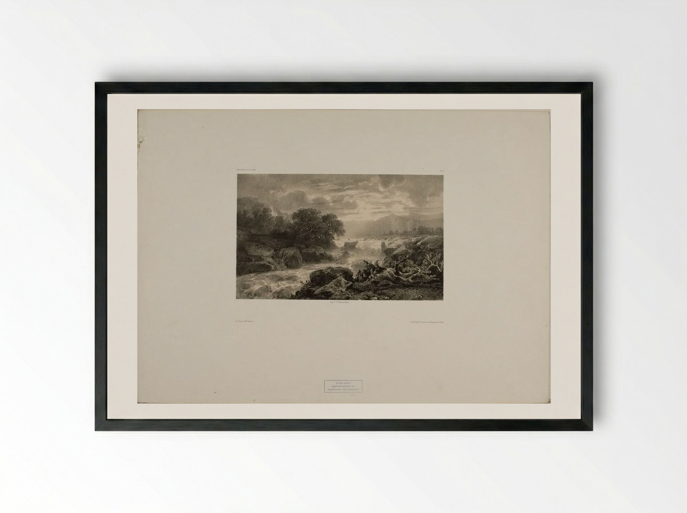 Landscape Number 9 - Alexandre Calame - Framed Print Black