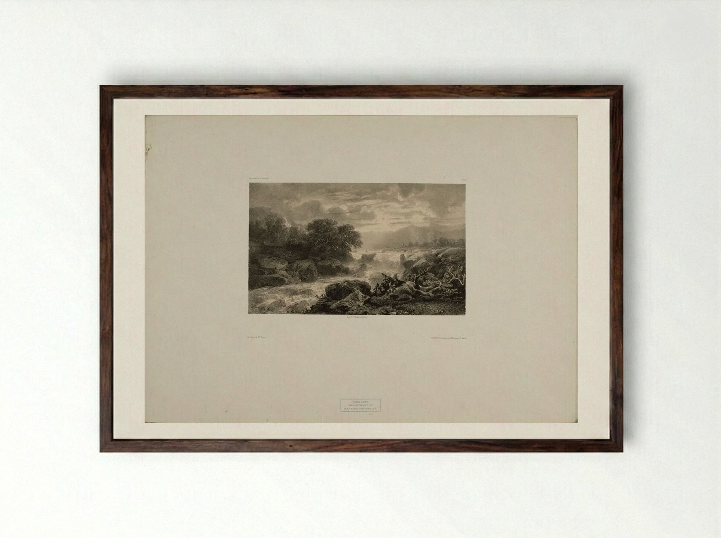 Landscape Number 9 - Alexandre Calame - Framed Print Dark Wood