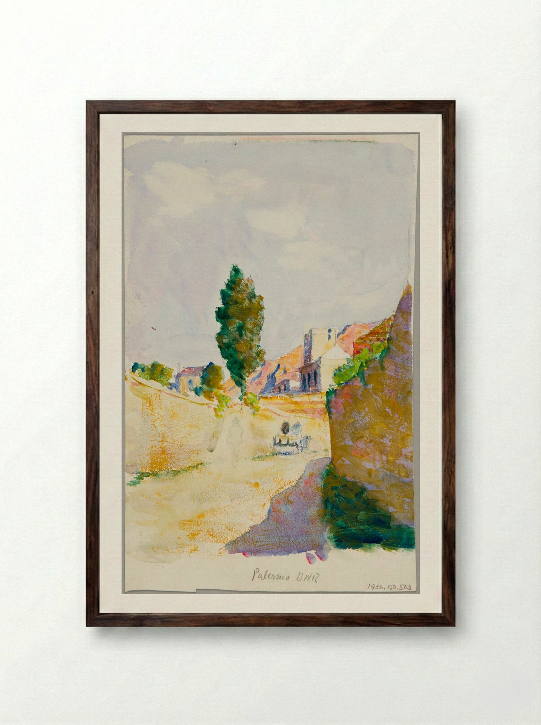Landscape, Palermo, Italy - Denman Waldo Ross - Framed Print Dark Wood