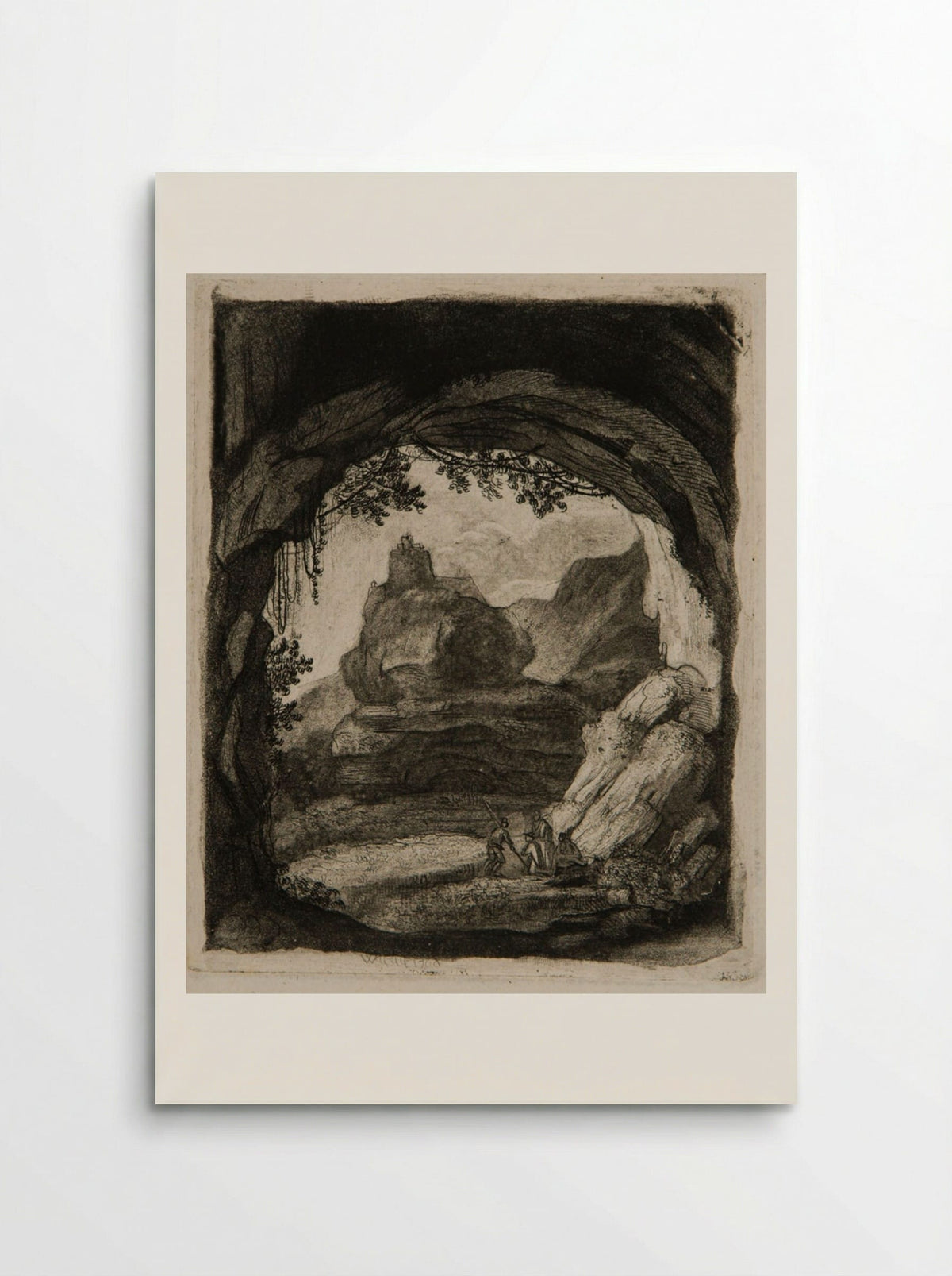 Landscape Seen from the Arch of a Cave - Claude Henri Watelet - Poster