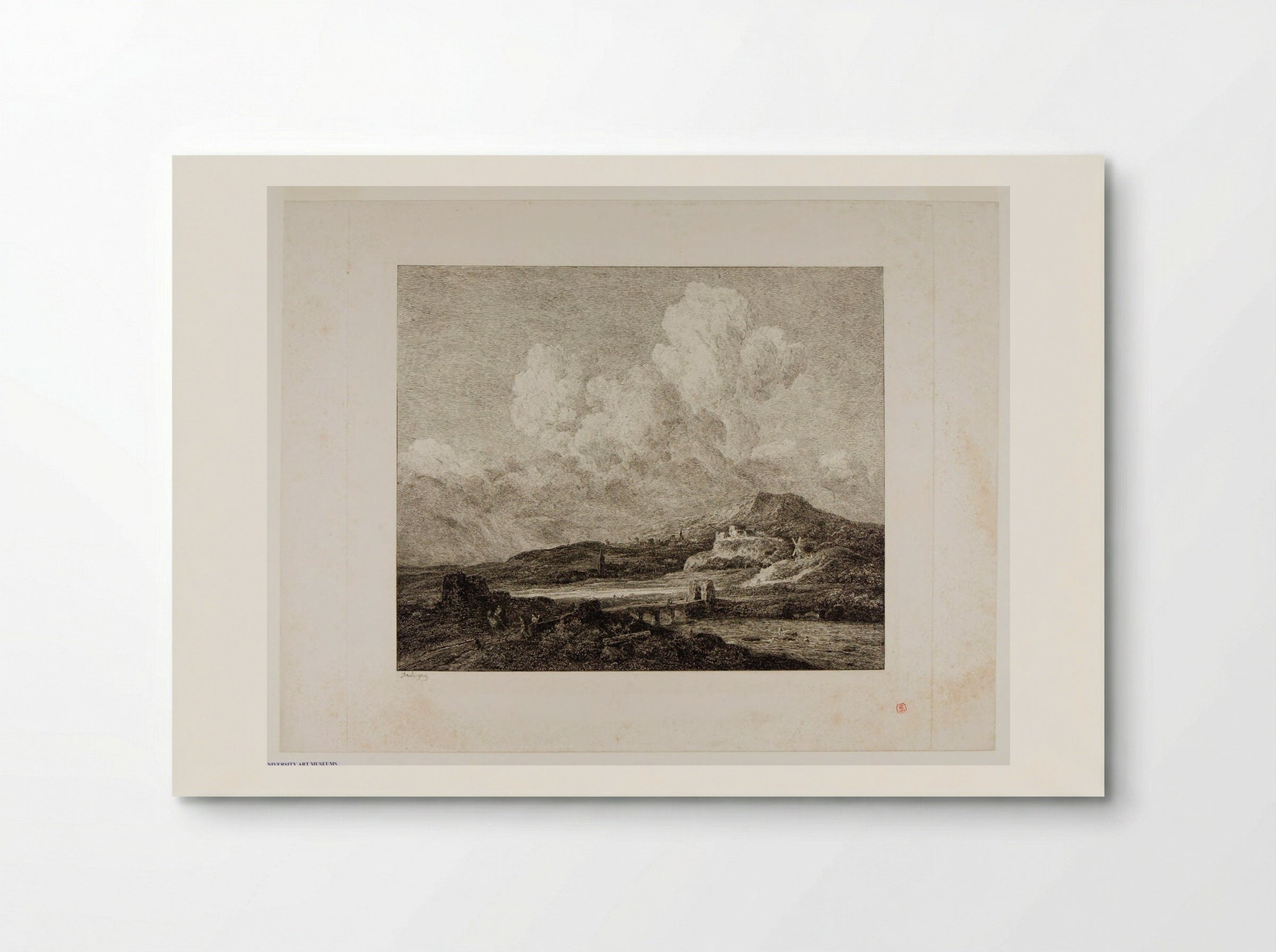 Landscape after Ruisdael: Ray of Sunlight - Charles-François Daubigny - Poster