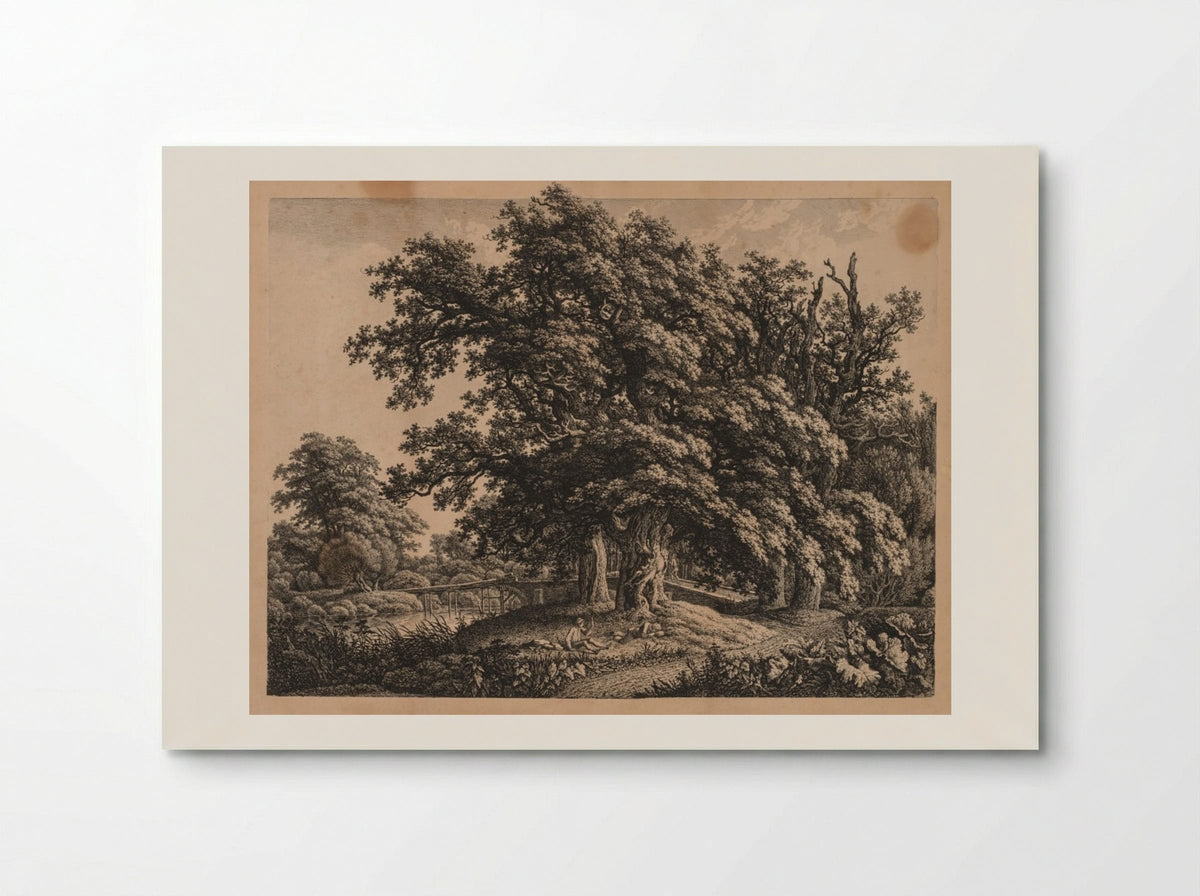 Landscape and Bridge with Three Figures - Carl Wilhelm I Kolbe - Poster
