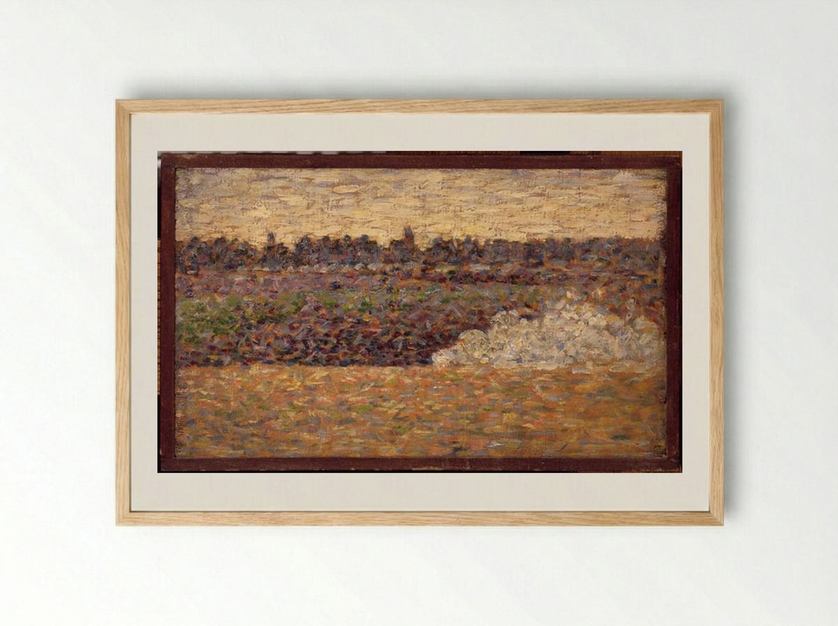 Landscape at Grandcamp - Georges Seurat - Framed Print Wood