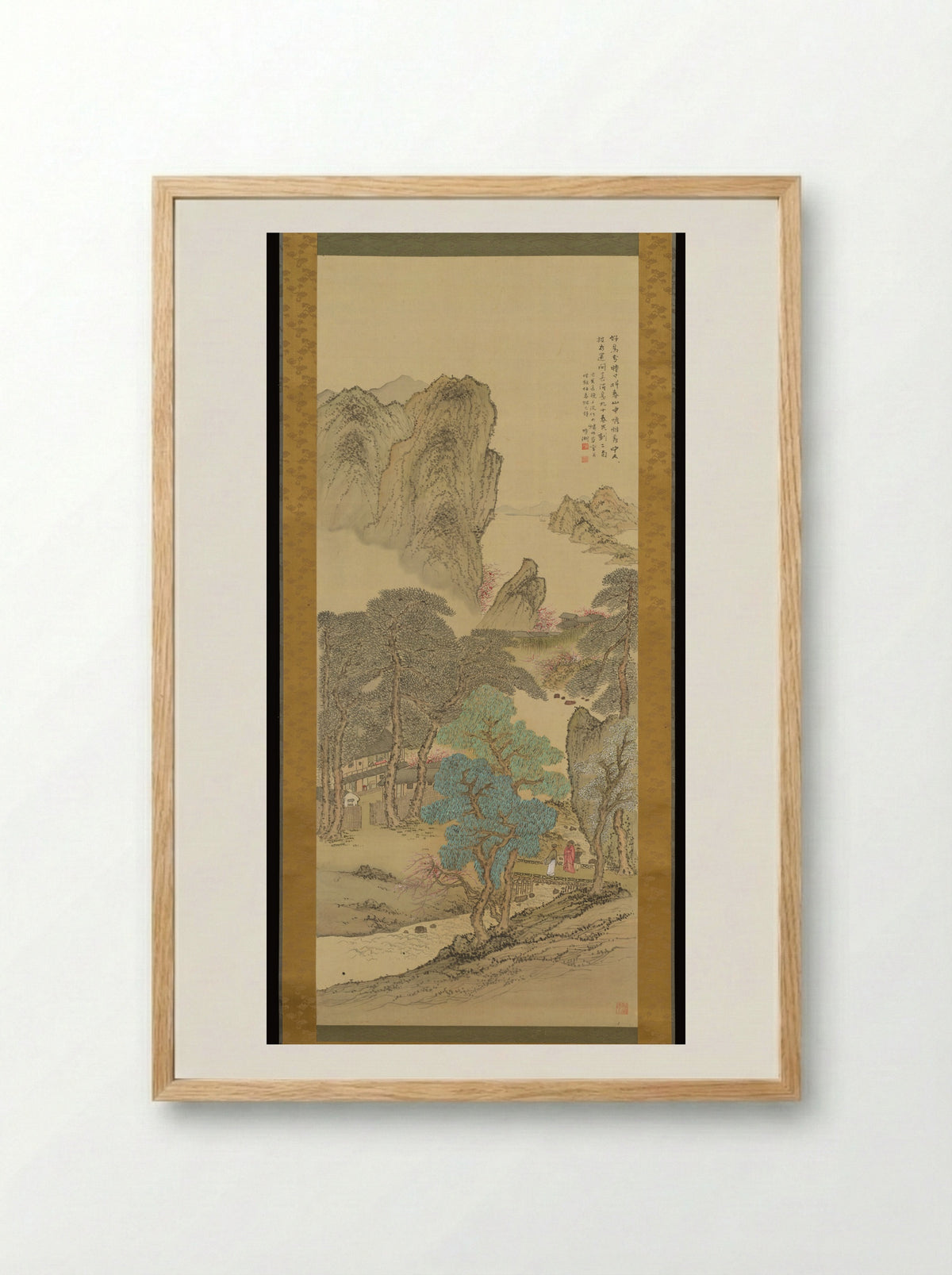 Landscape in Blue and Green - Okuhara Seiko - Framed Print Wood