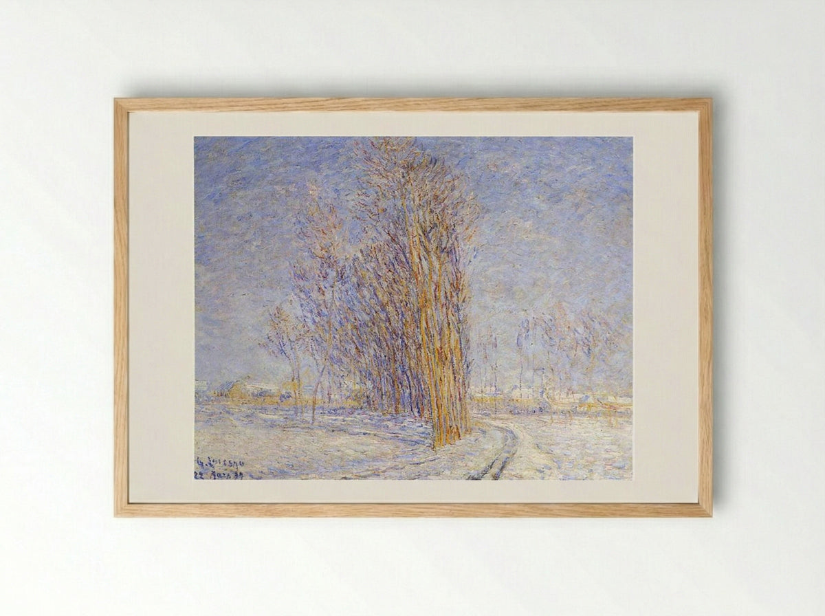Landscape in Snow - Gustave Loiseau - Framed Print Wood