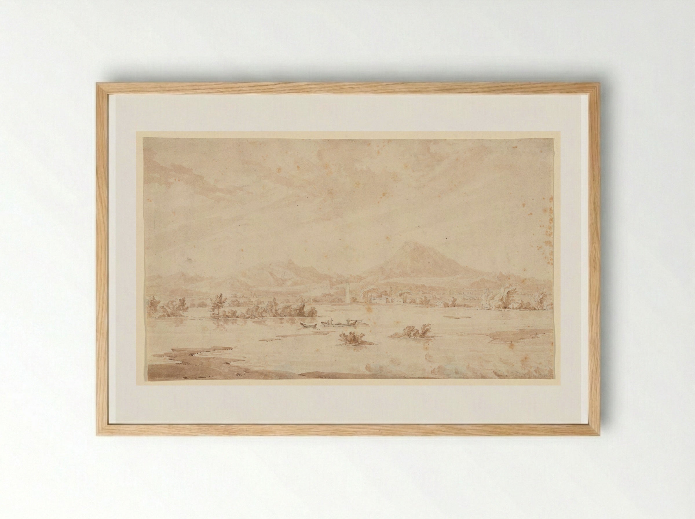 Landscape in the Dauphiné - Charles-François Daubigny - Framed Print Wood