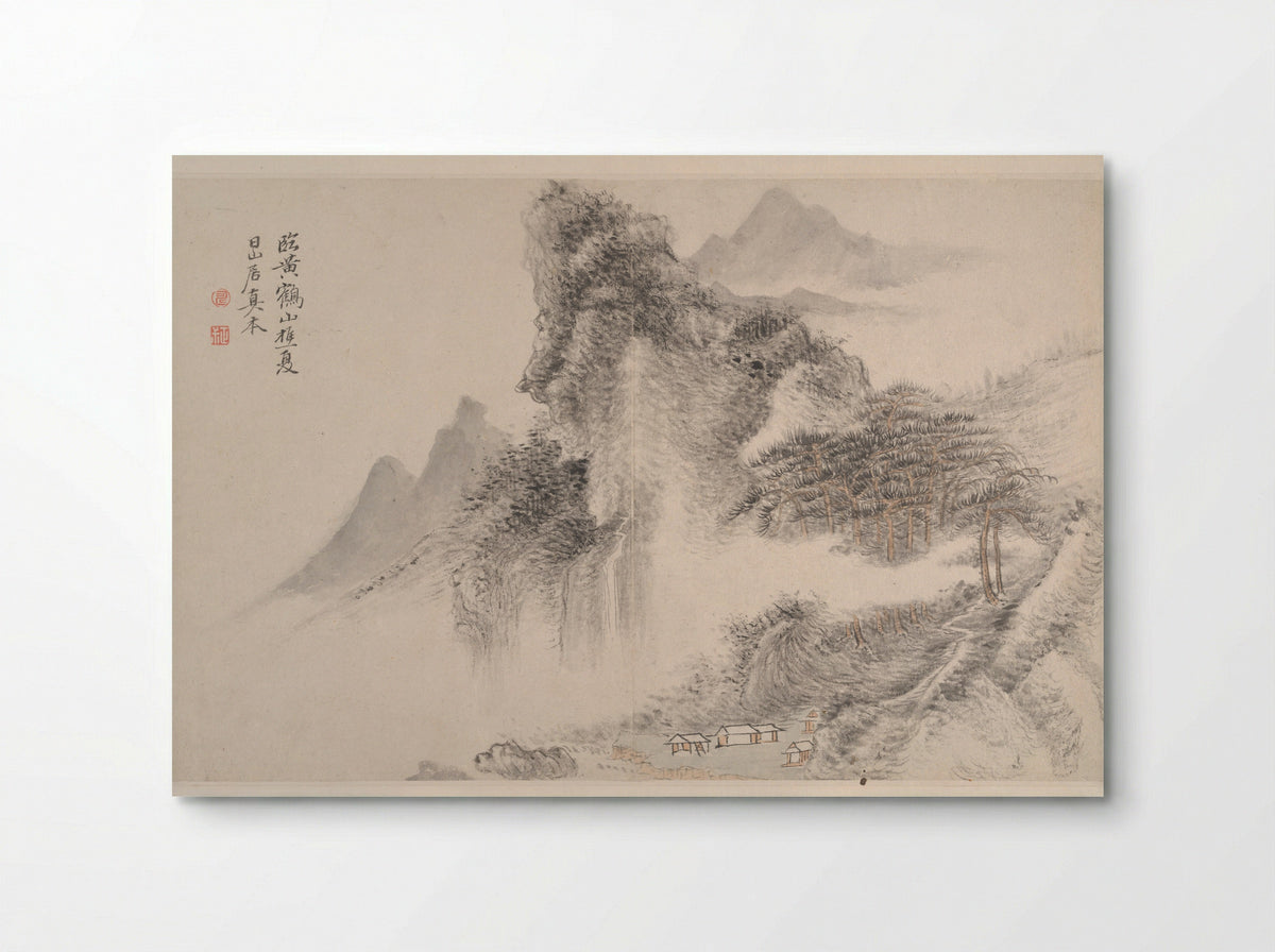 Landscape in the Style of Huang Gongwang - Yun Shouping - Poster