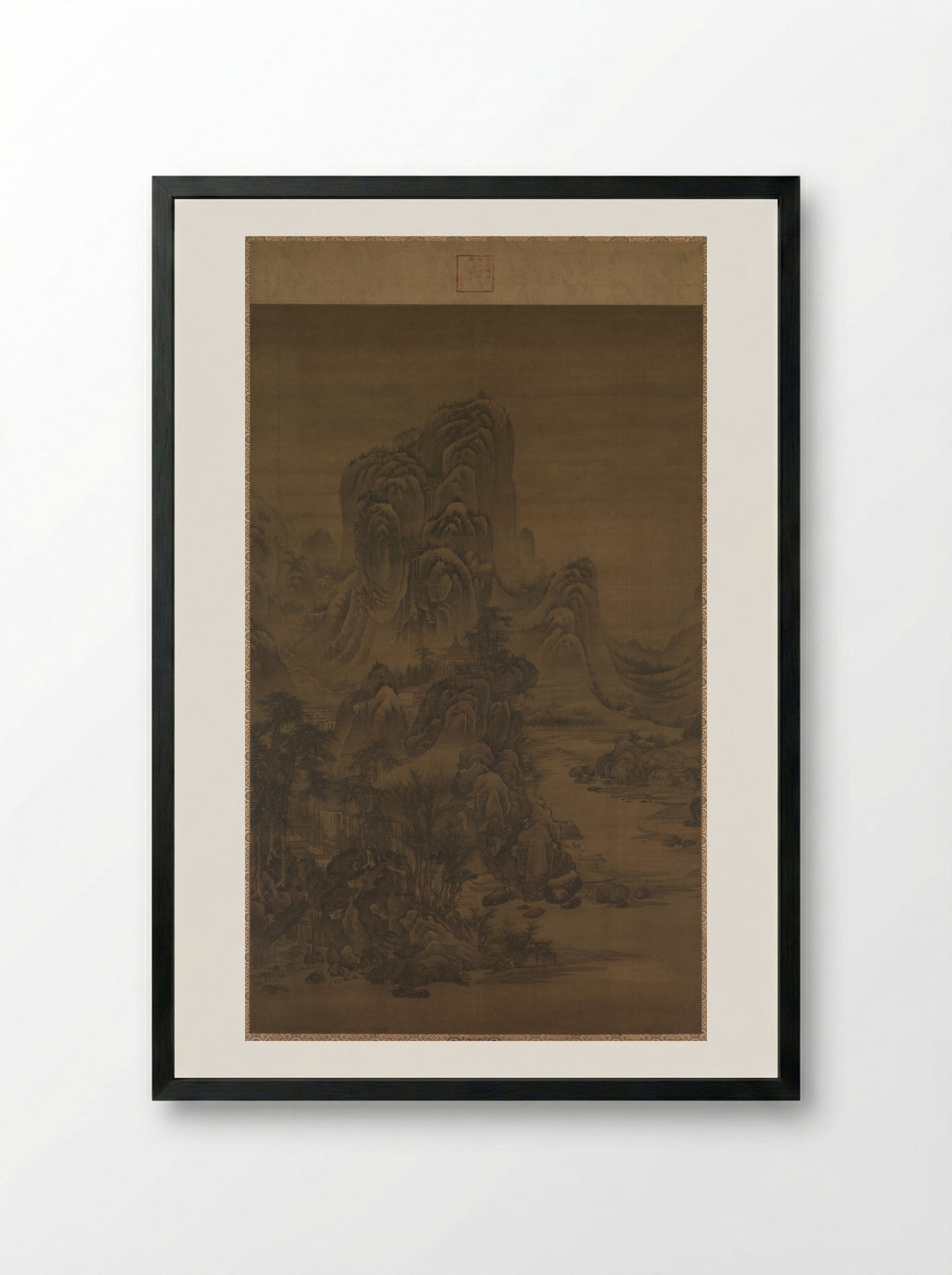 Landscape in the Style of Juran - Liu Du - Framed Print Black