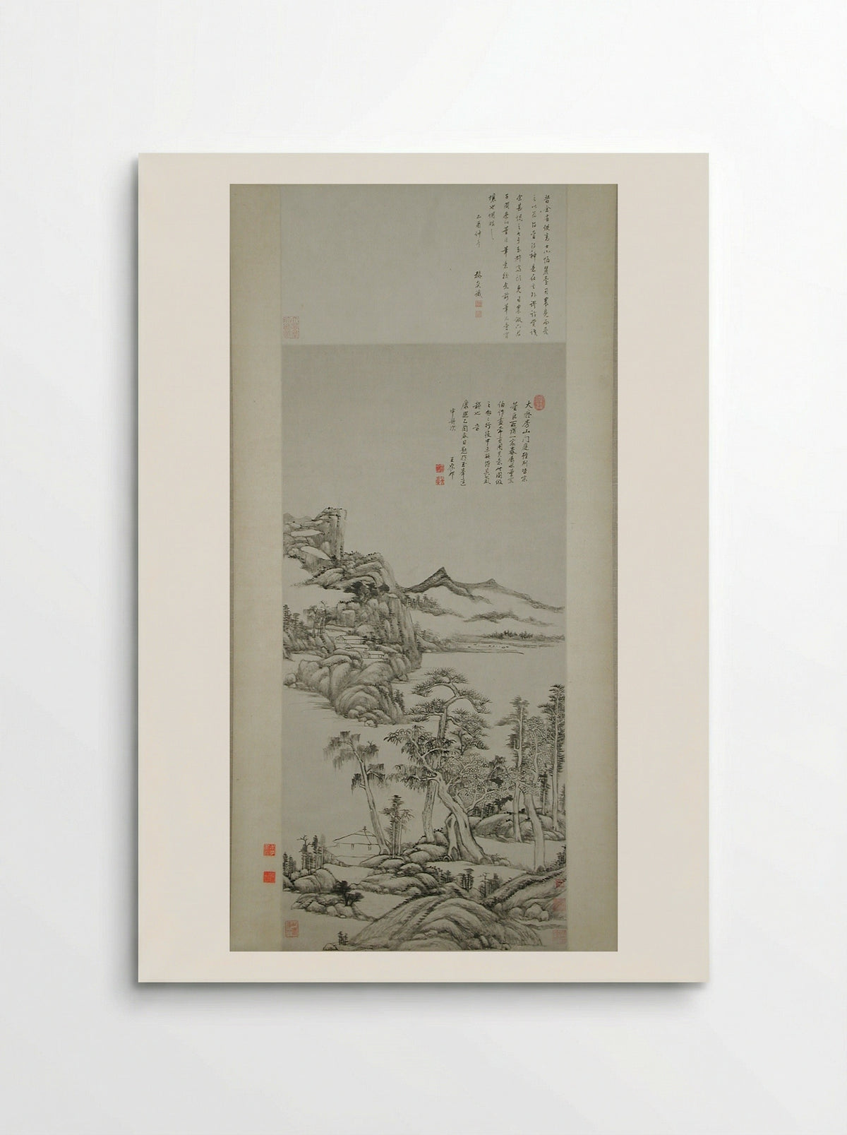 Landscape in the Styles of Huang Gongwang and Gao Kegong - Wang Yuanqi - Poster
