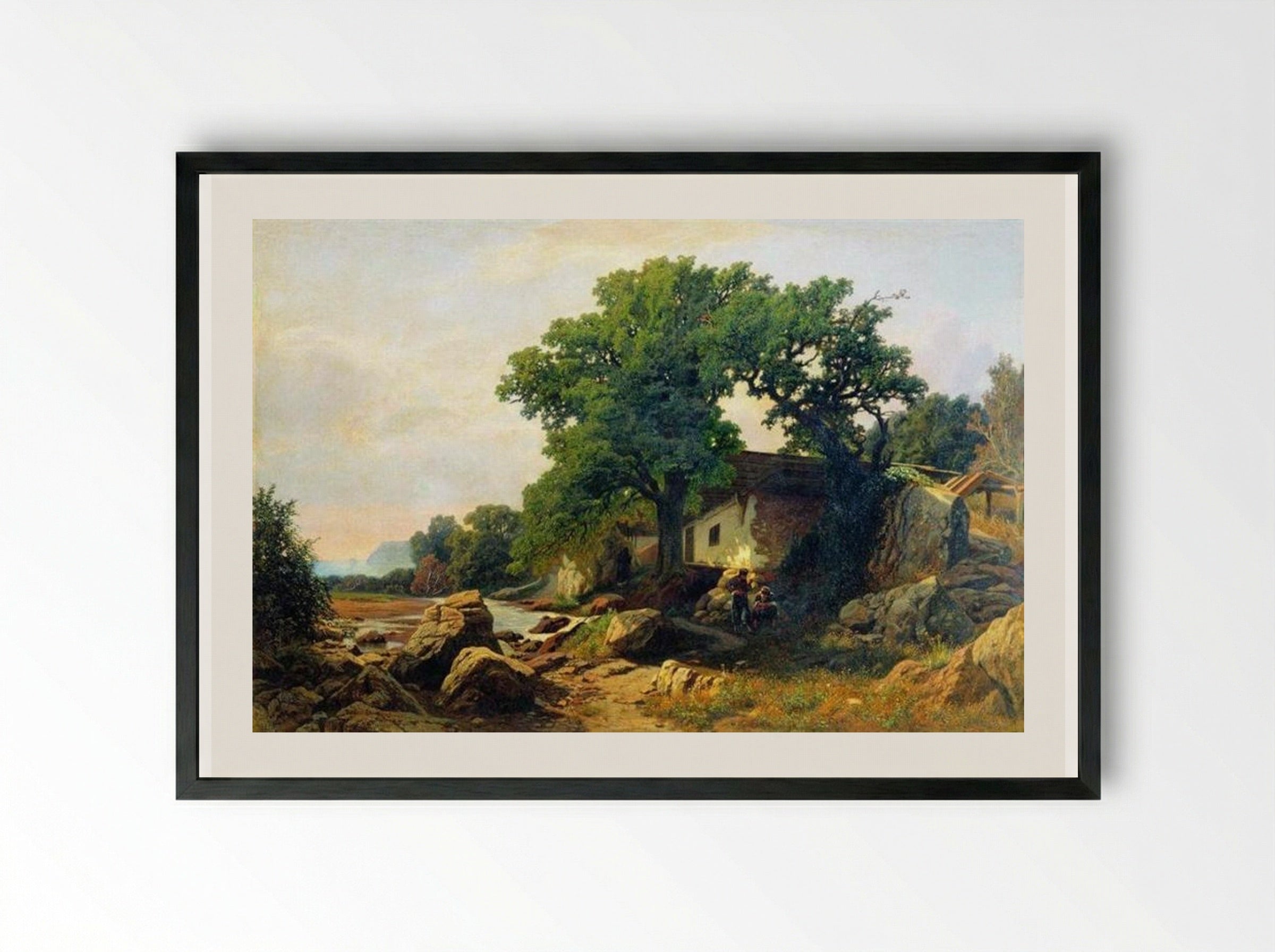 Landscape near Alushta - Volodymyr Orlovsky - Framed Print Black