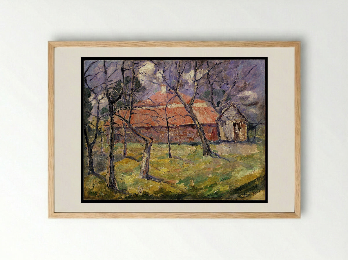 Landscape near Kyiv - Kazimir Malevich - Framed Print Wood