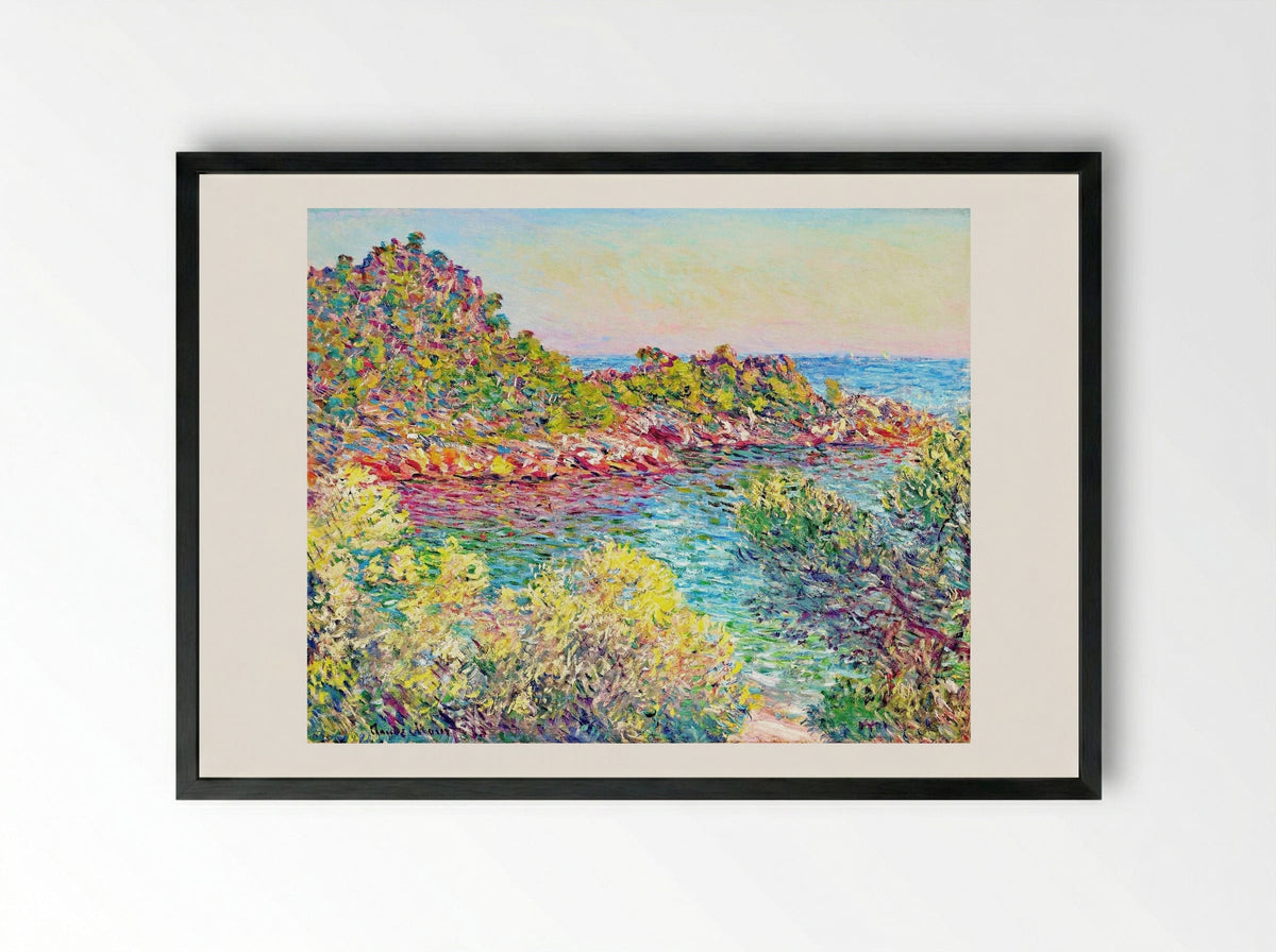 Landscape near Montecarlo - Claude Monet - Framed Print Black