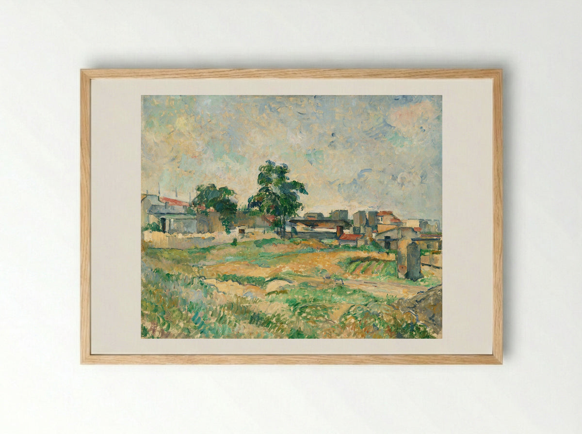 Landscape near Paris - Paul Cézanne - Framed Print Wood