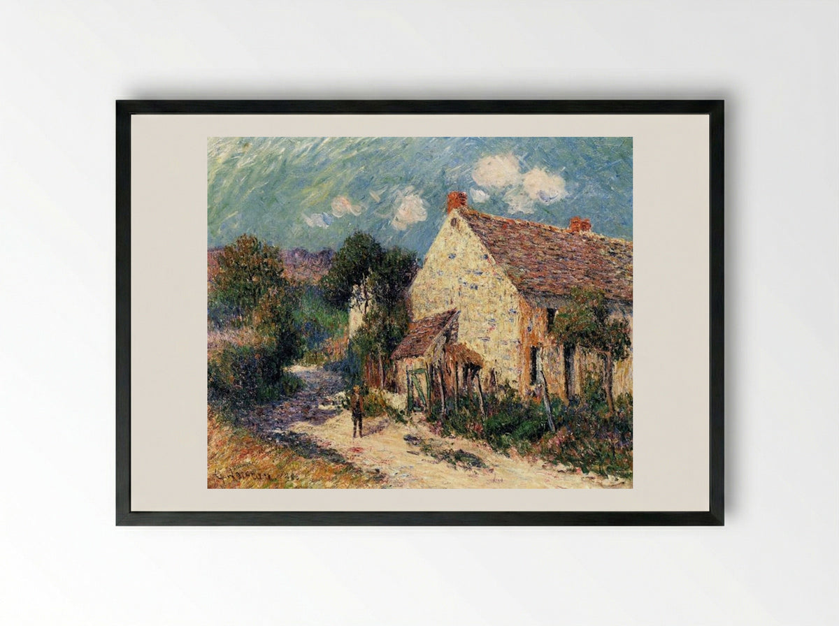 Landscape of Seine et Oise - Gustave Loiseau - Framed Print Black