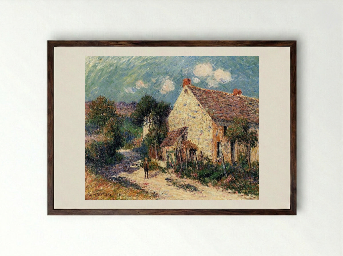 Landscape of Seine et Oise - Gustave Loiseau - Framed Print Dark Wood