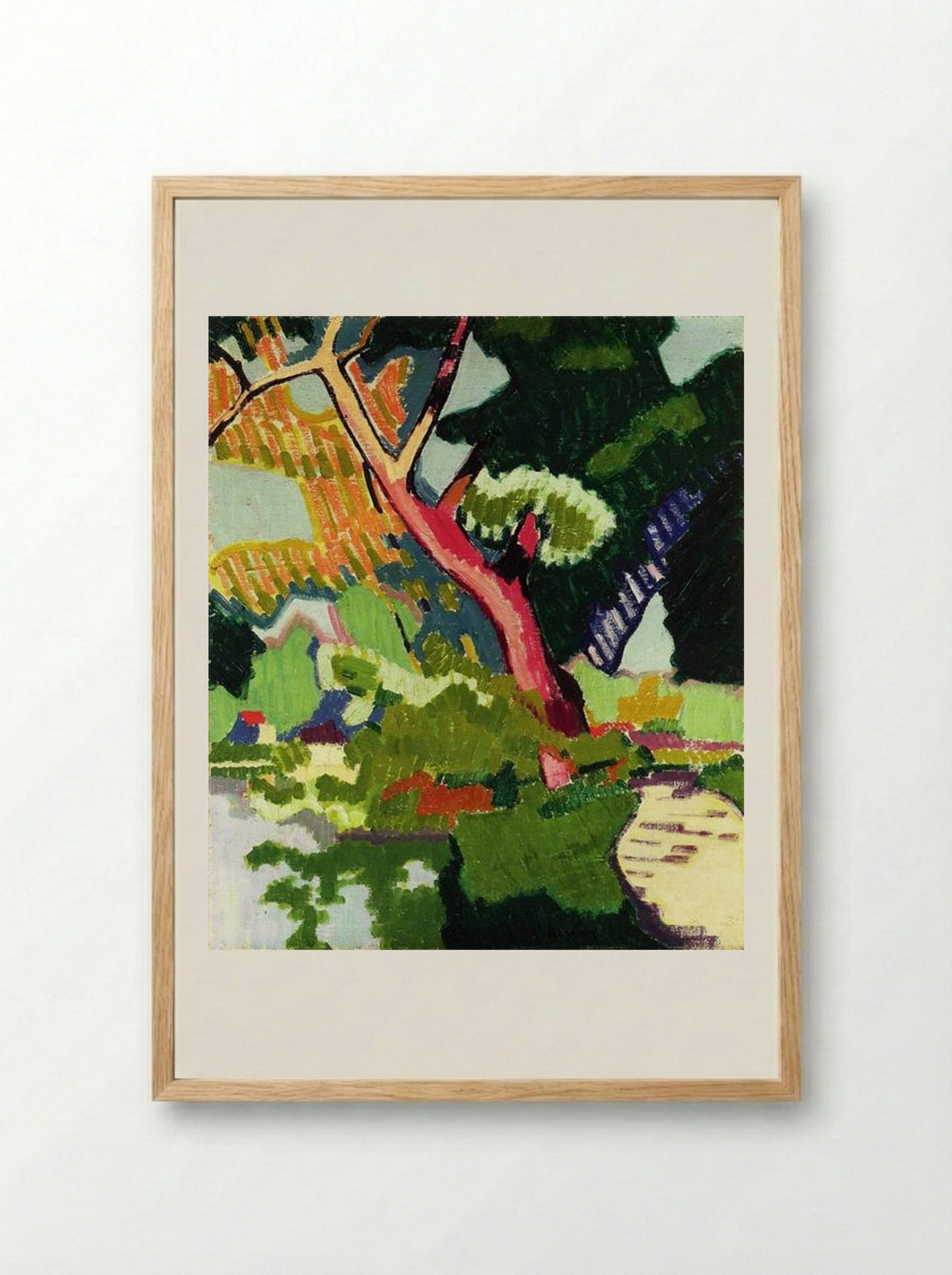 Landscape of a Waterway - Auguste Herbin - Framed Print Wood