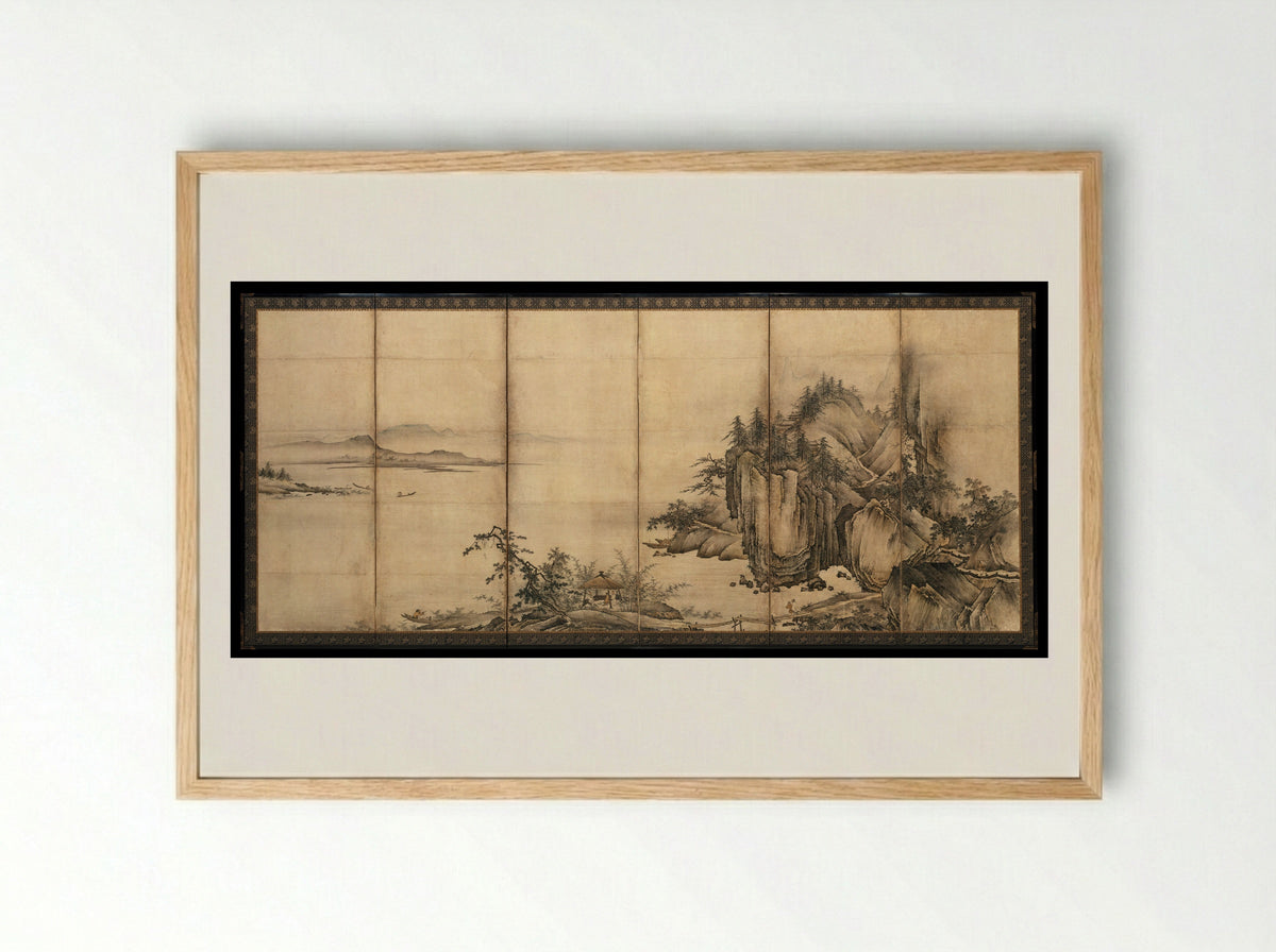 Landscape of the Four Seasons - Kano Chōkichi - Framed Print Wood